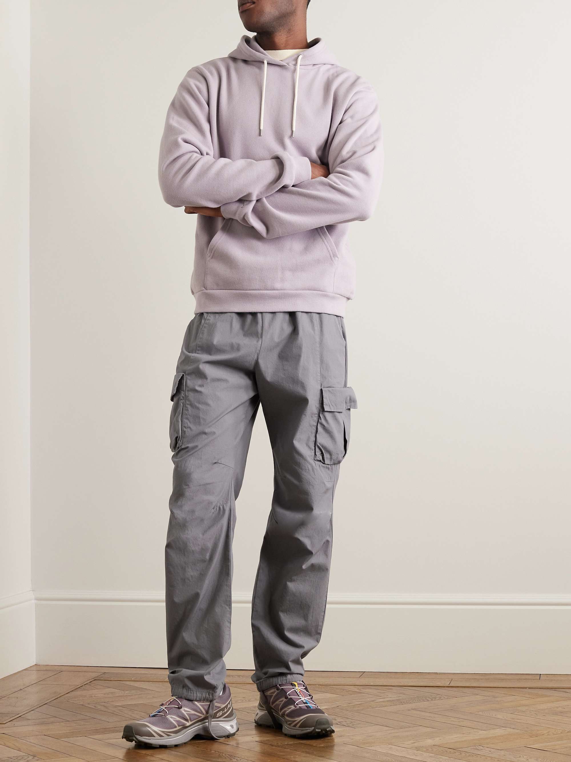 JOHN ELLIOTT Tapered Sateen Drawstring Cargo Trousers for Men