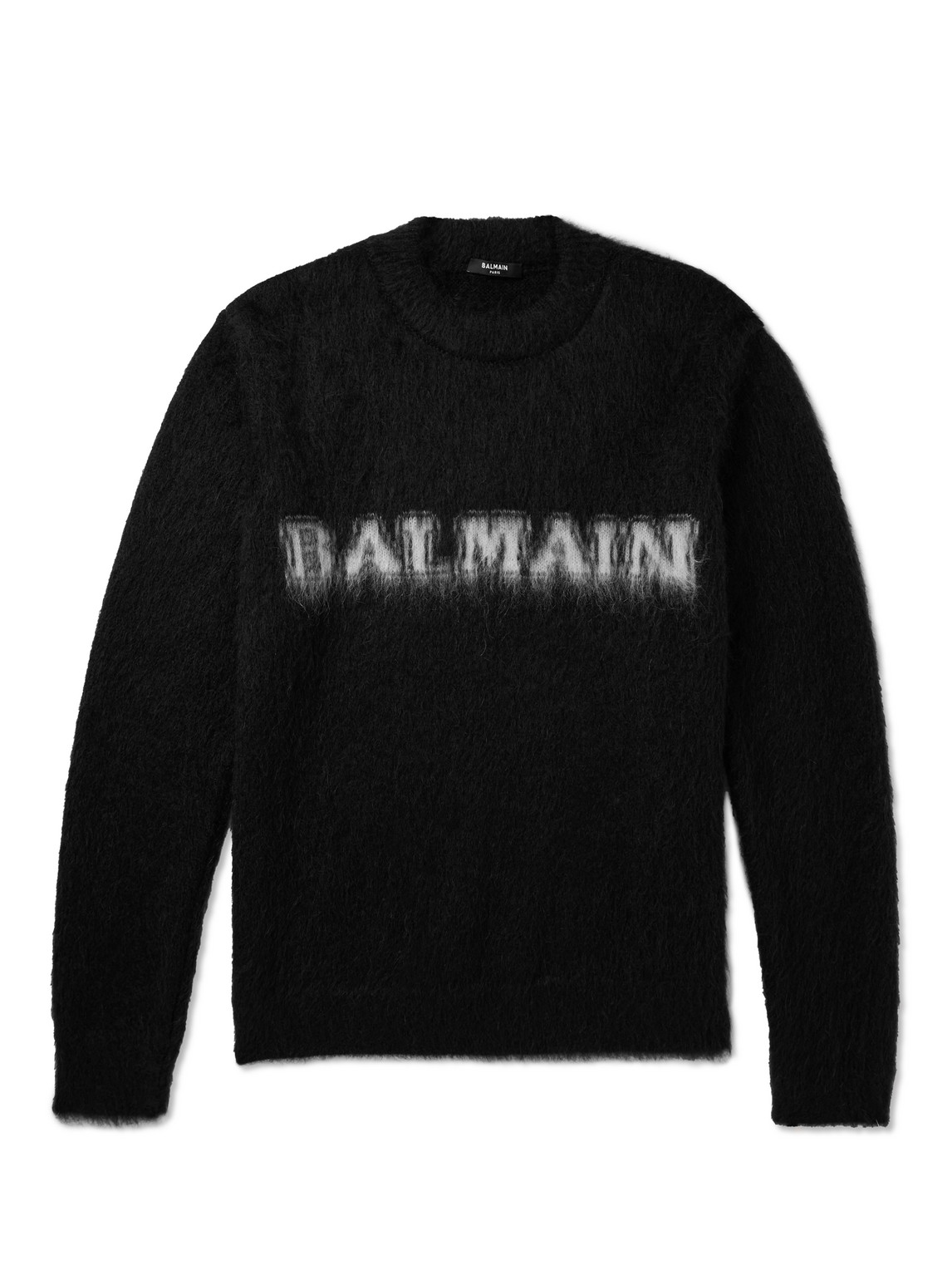 Balmain Men Retro Logo Pullover In Black
