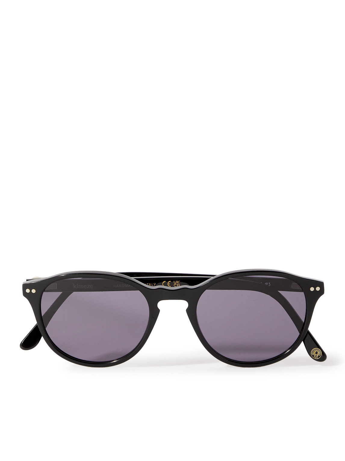 Kimeze Round-frame Acetate Sunglasses In Black