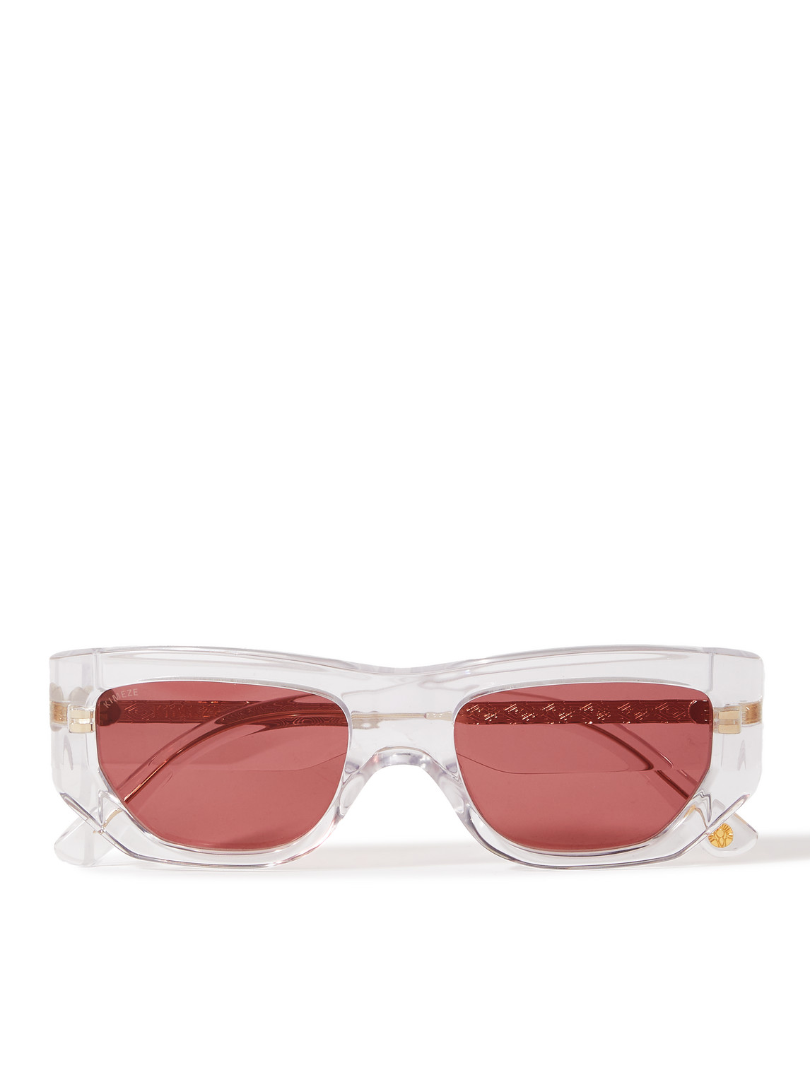 Kimeze Rectangular-frame Acetate Sunglasses In Red