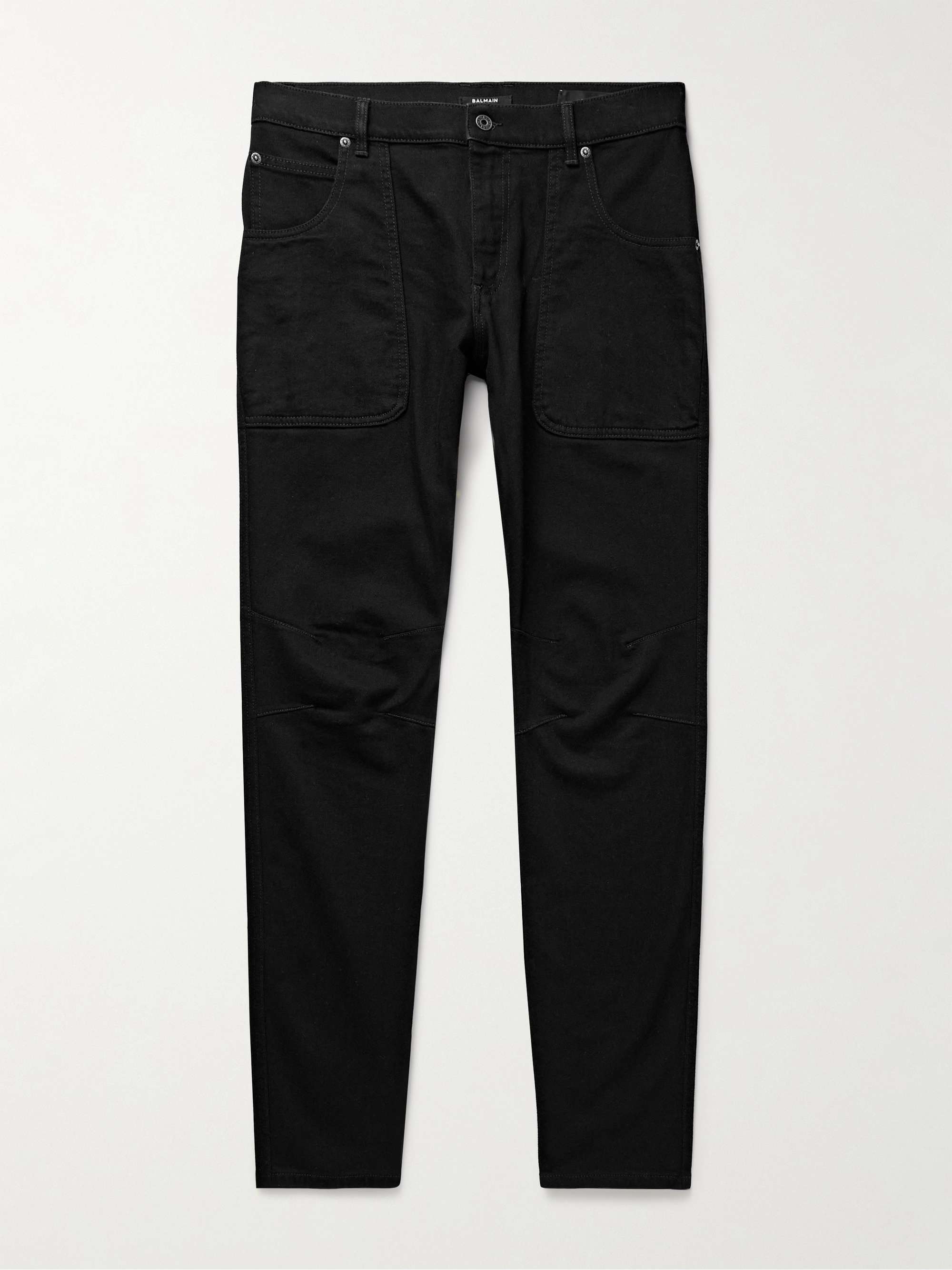 Balmain Cotton Denim Jeans In Gray | ModeSens