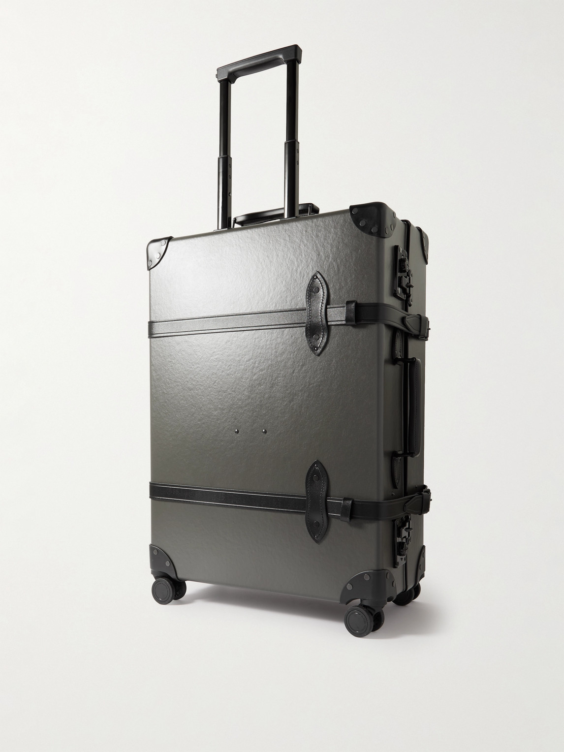 Shop Globe-trotter Centenary 30&quot; Leather-trimmed Suitcase In Gray