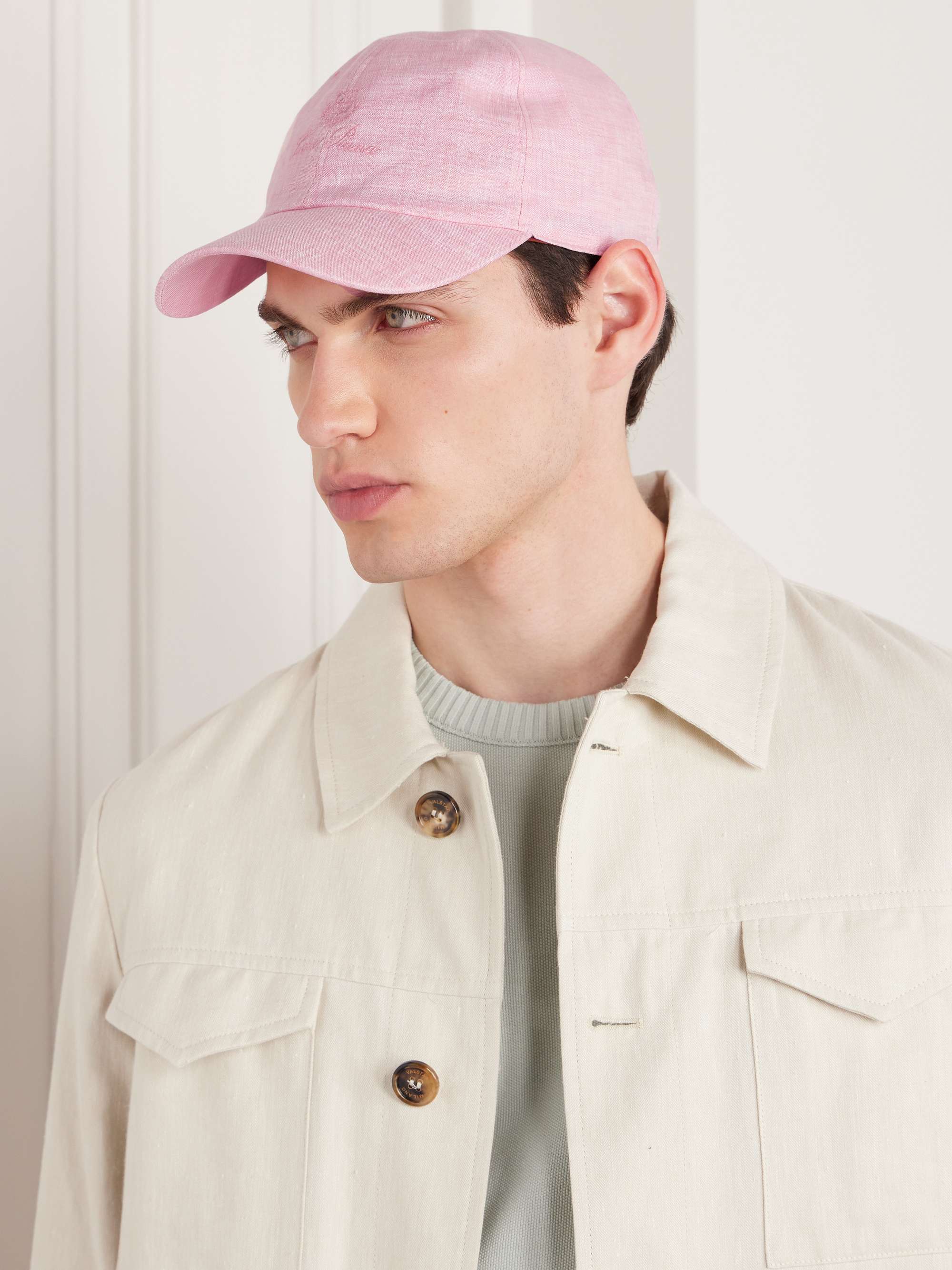 LORO PIANA Logo-Embroidered Linen Baseball Cap | MR PORTER