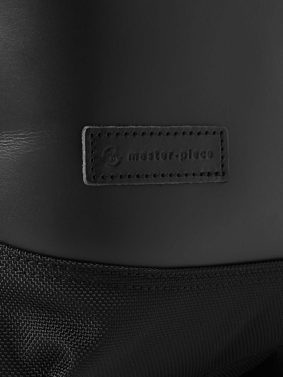Master-piece Slick Logo-appliquéd Cordura® Ballistic And Leather Backpack In Black