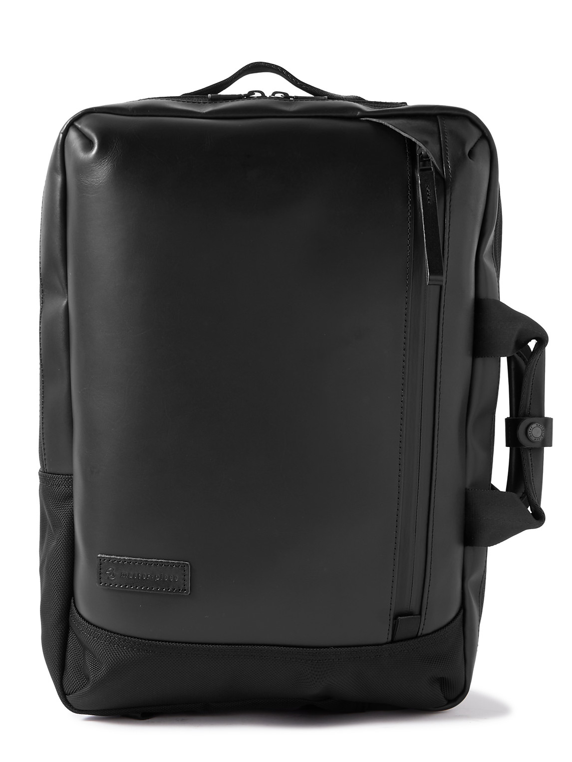 Slick Logo-Appliquéd CORDURA® Ballistic and Leather Backpack