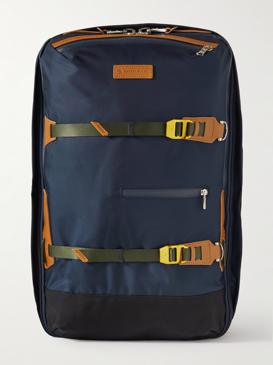 MASTER-PIECE POTENTIAL 3WAY CONVERTIBLE LEATHER AND CANVAS-TRIMMED CORDURA® MASTERTEX BACKPACK