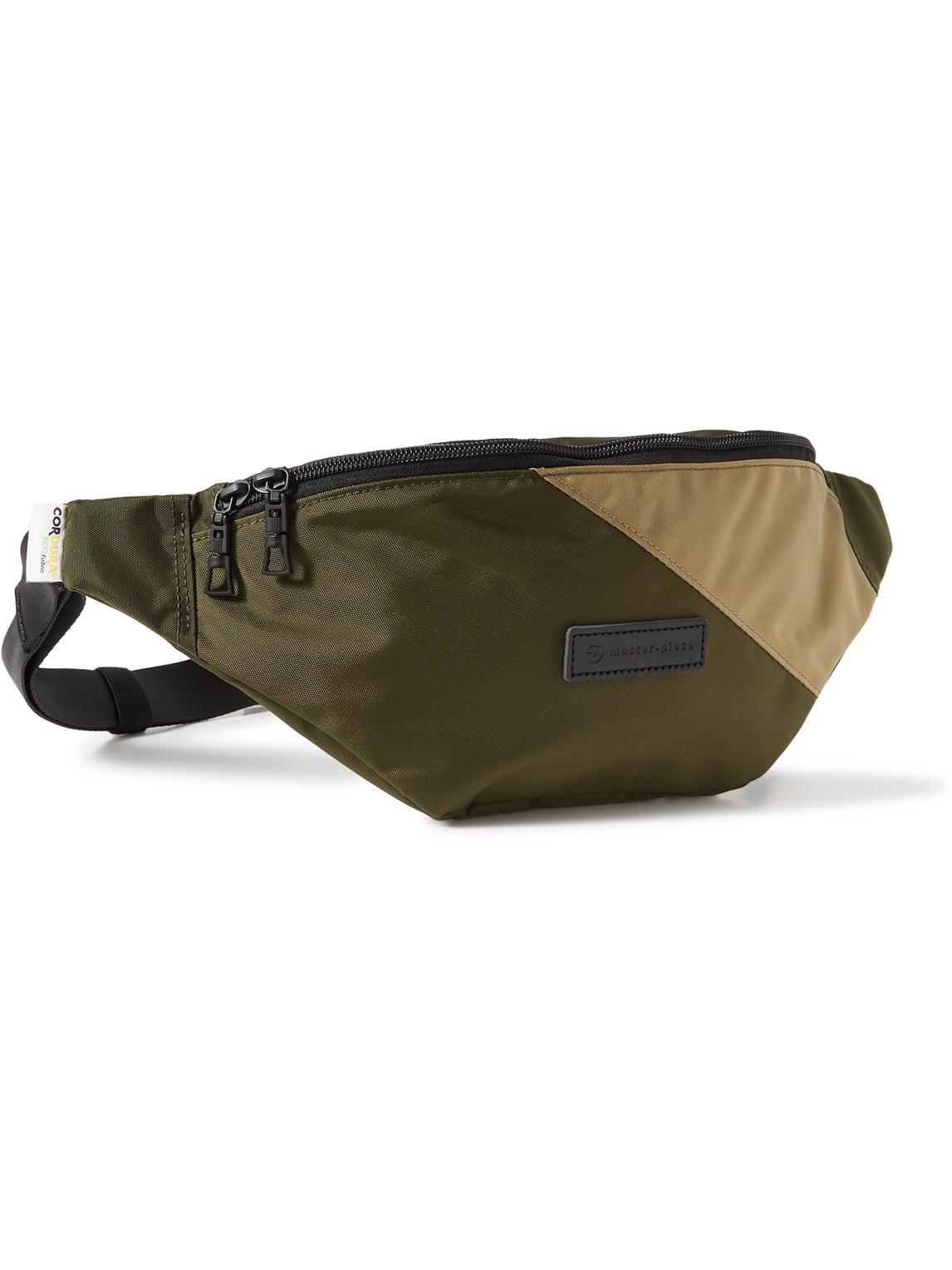 Slant Leather-Trimmed Recycled CORDURA® ECO Belt Bag