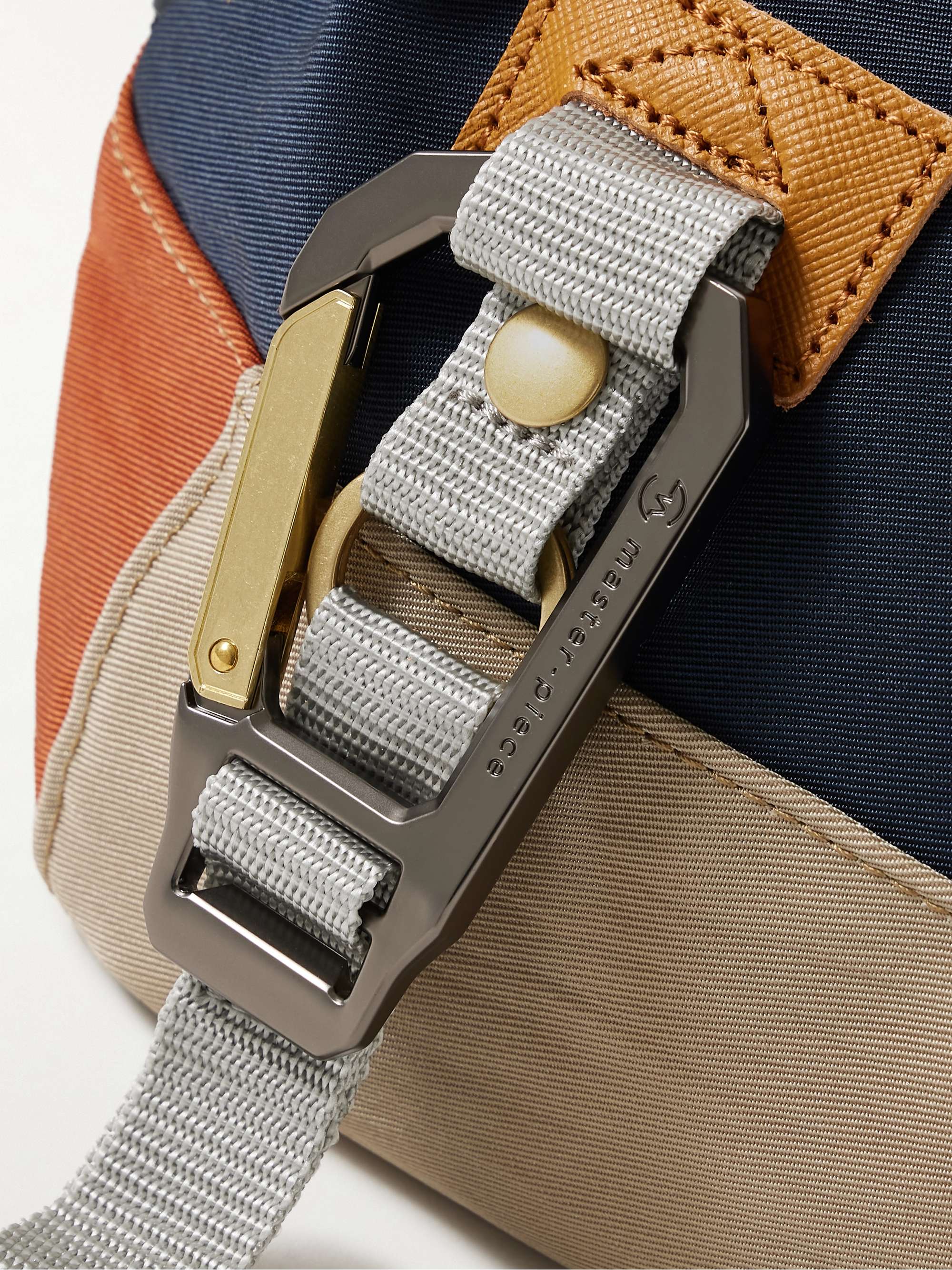 MASTER-PIECE Link Leather-Trimmed Nylon-Twill Belt Bag