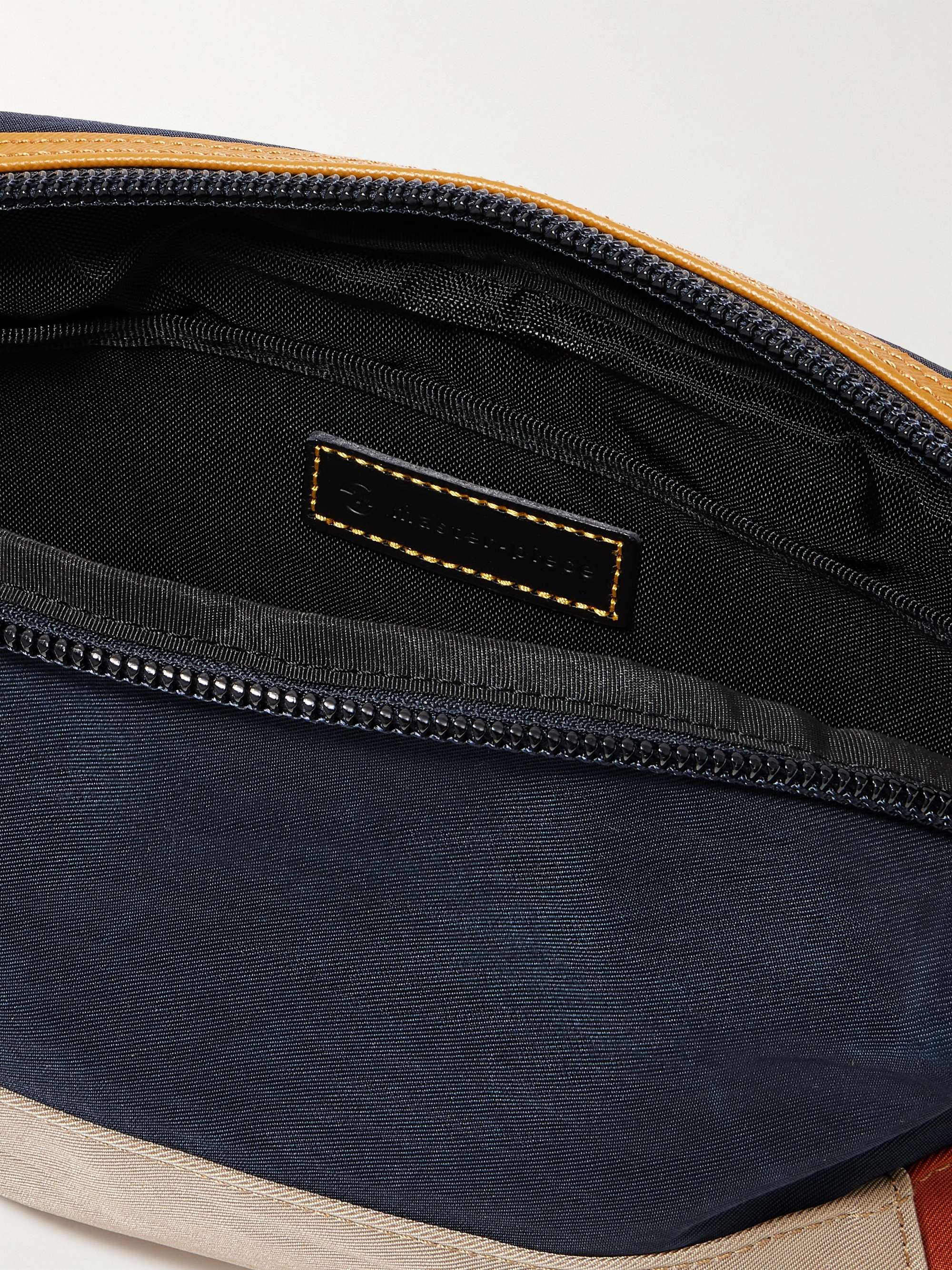 MASTER-PIECE Link Leather-Trimmed Nylon-Twill Belt Bag