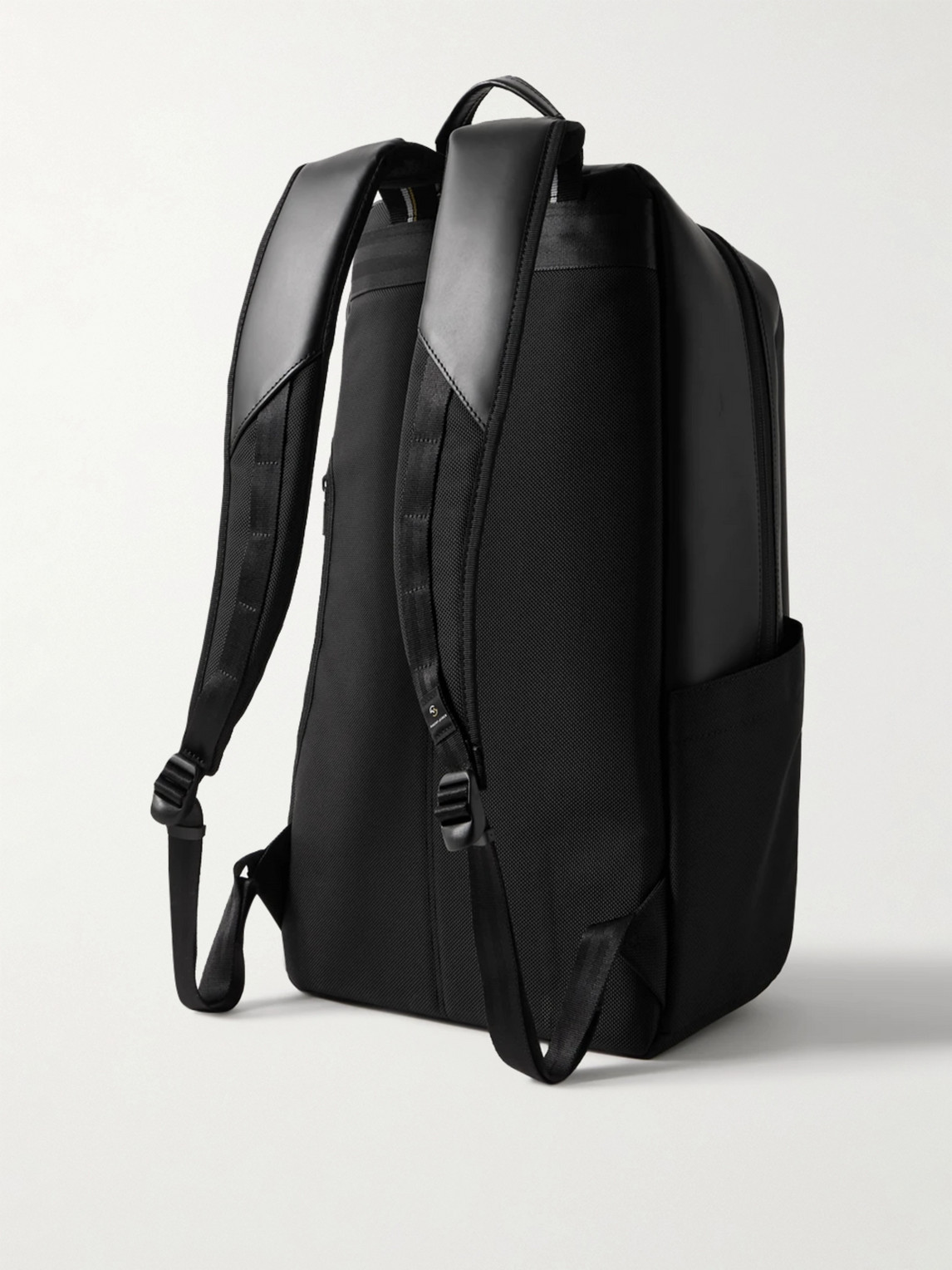 Slick Logo-Appliquéd Leather and CORDURA® Ballistic Nylon Backpack - Men | Image | 3