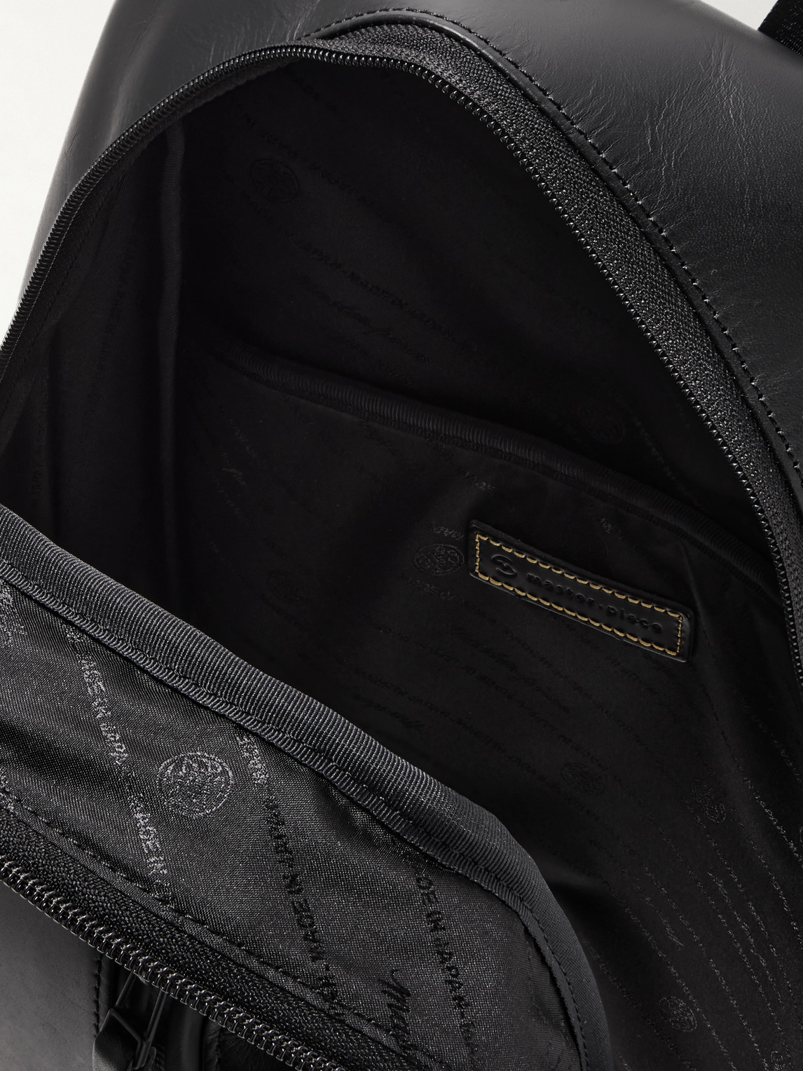 Slick Logo-Appliquéd Leather and CORDURA® Ballistic Nylon Backpack - Men | Image | 2