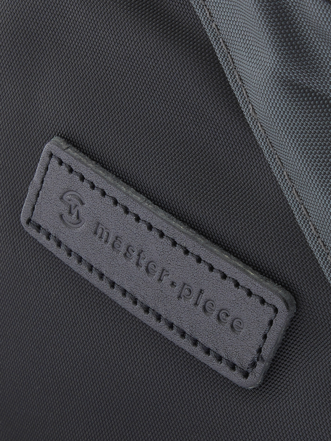 Shop Master-piece Slant Leather-trimmed Recycled Cordura® Eco Belt Bag In Black