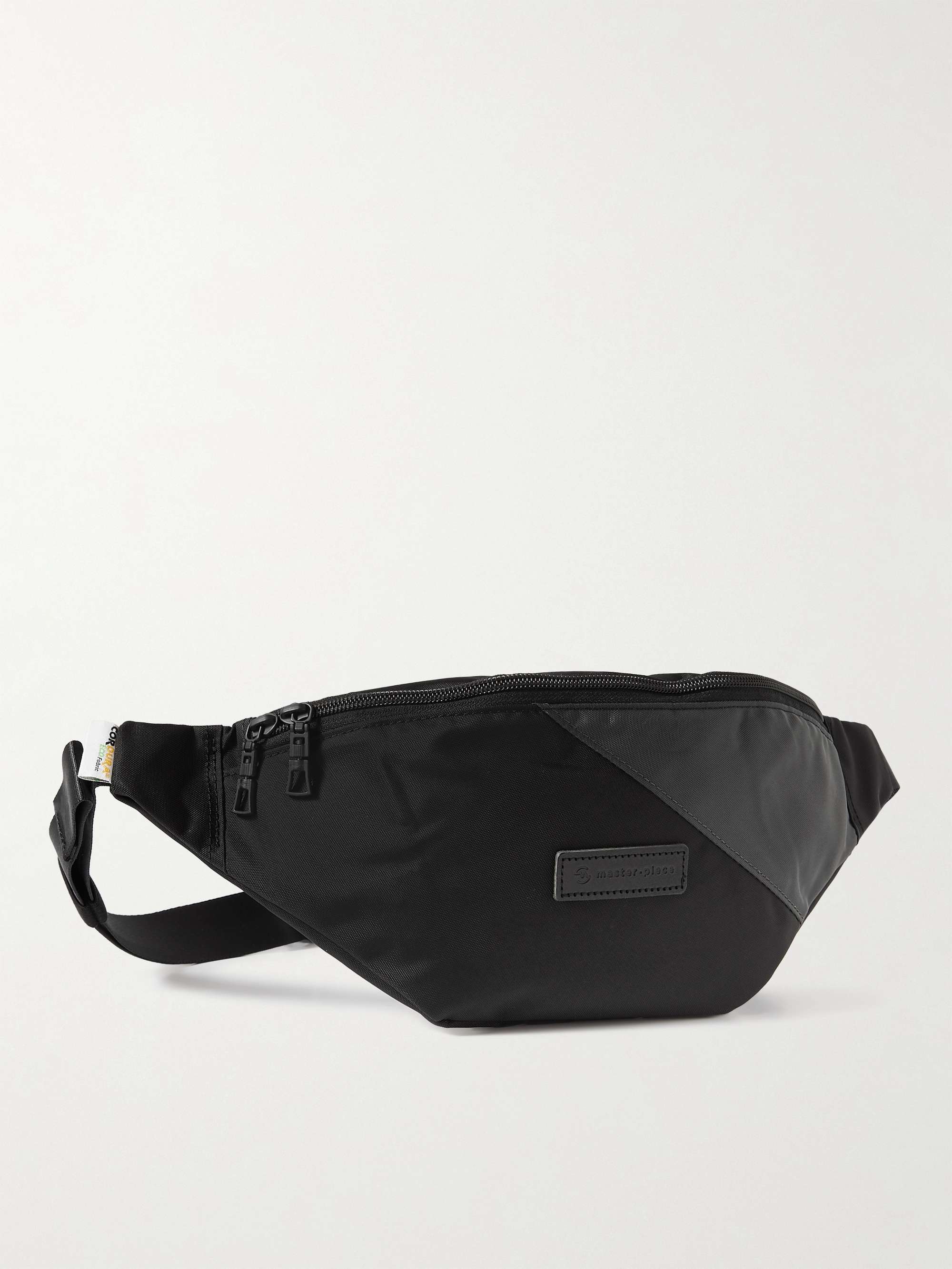 MASTER-PIECE Slant Leather-Trimmed Recycled CORDURA® ECO Belt Bag for ...