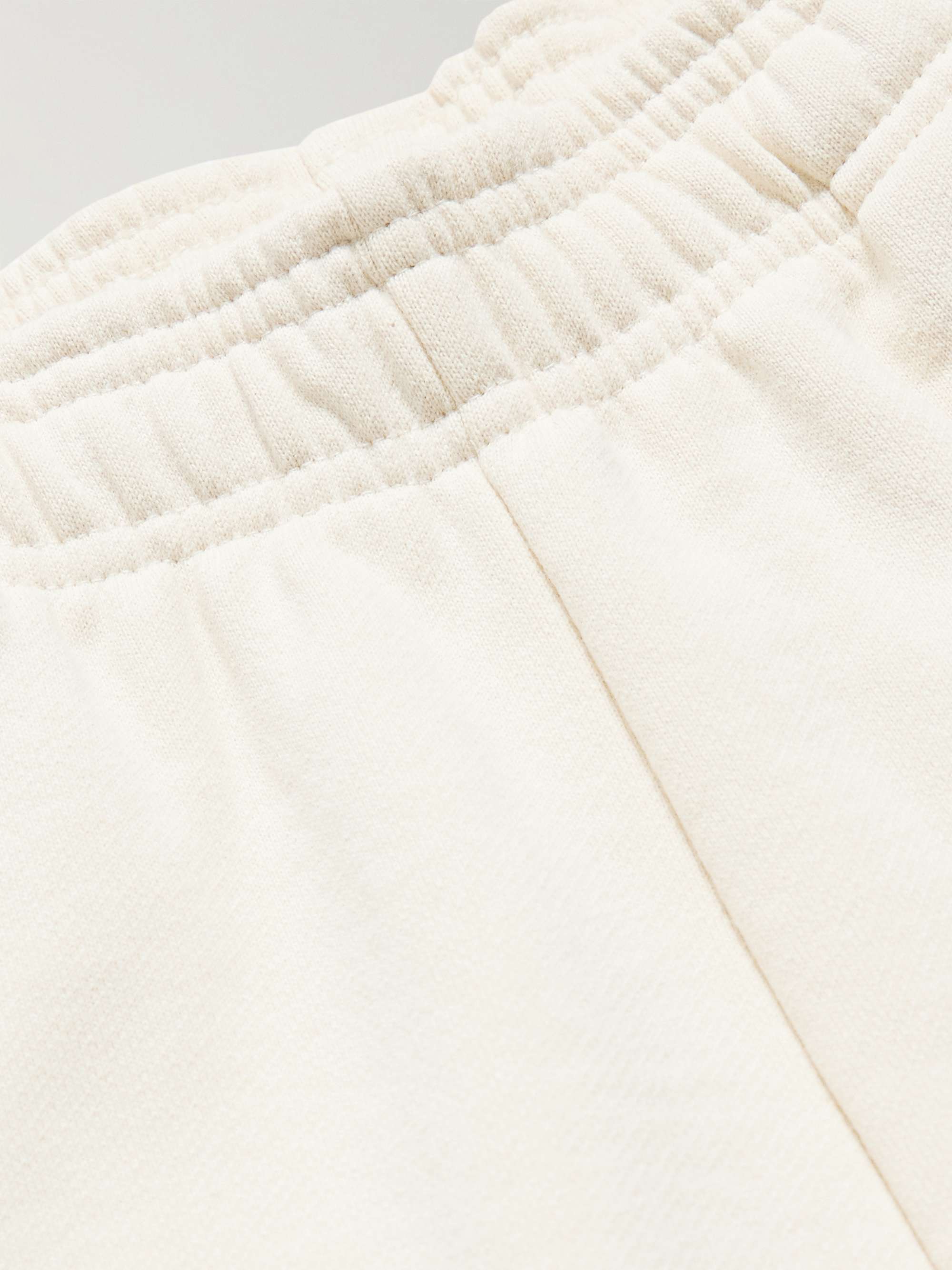 MUSEUM OF PEACE & QUIET Wordmark Tapered Logo-Embroidered Cotton-Jersey Sweatpants