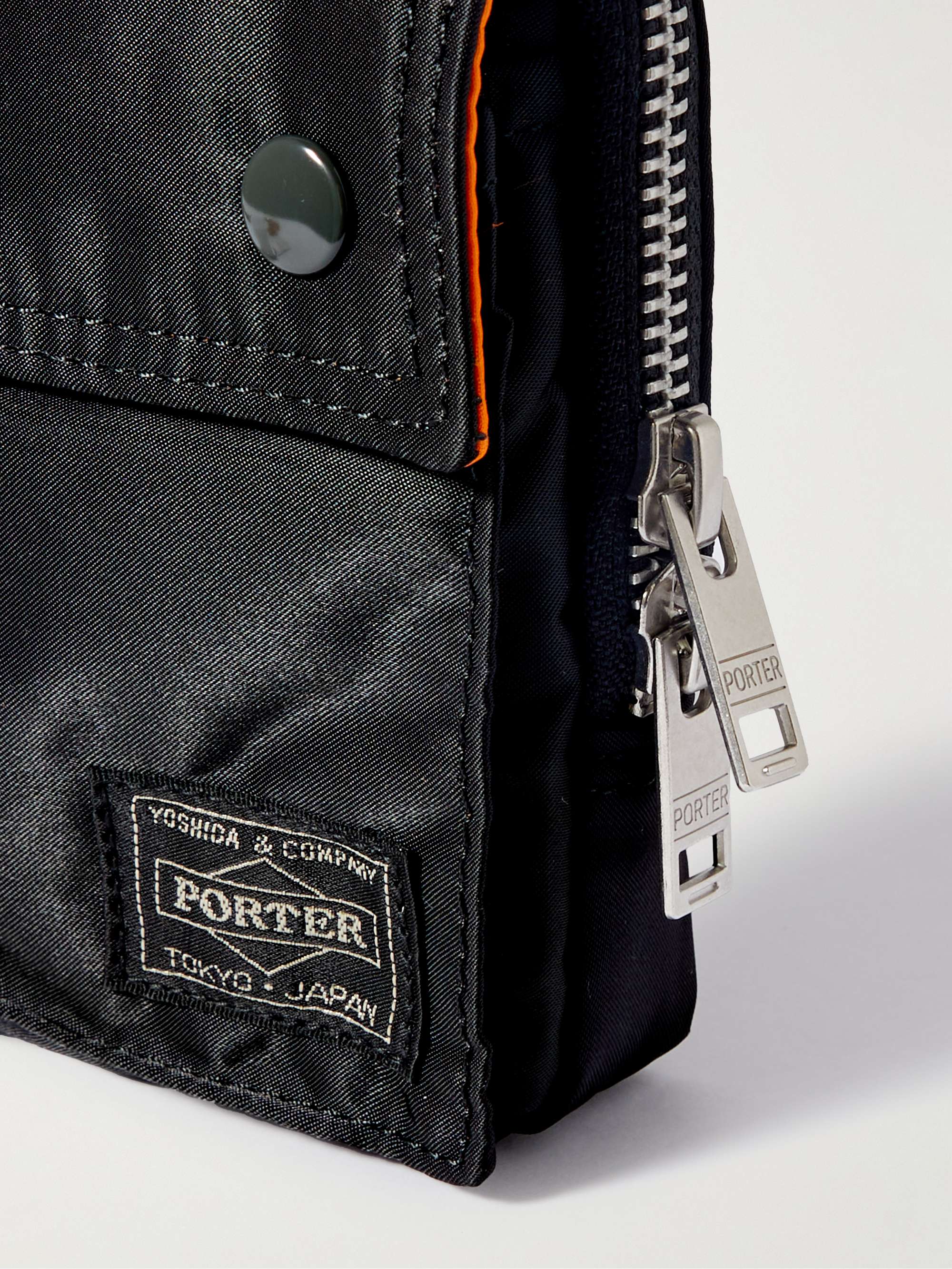 PORTER-YOSHIDA & CO Tanker Logo-Appliquéd Grosgrain-Trimmed Twill Pouch