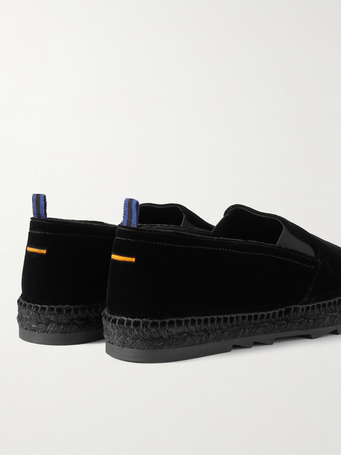 Shop Castaã±er Jona Velvet Espadrilles In Black