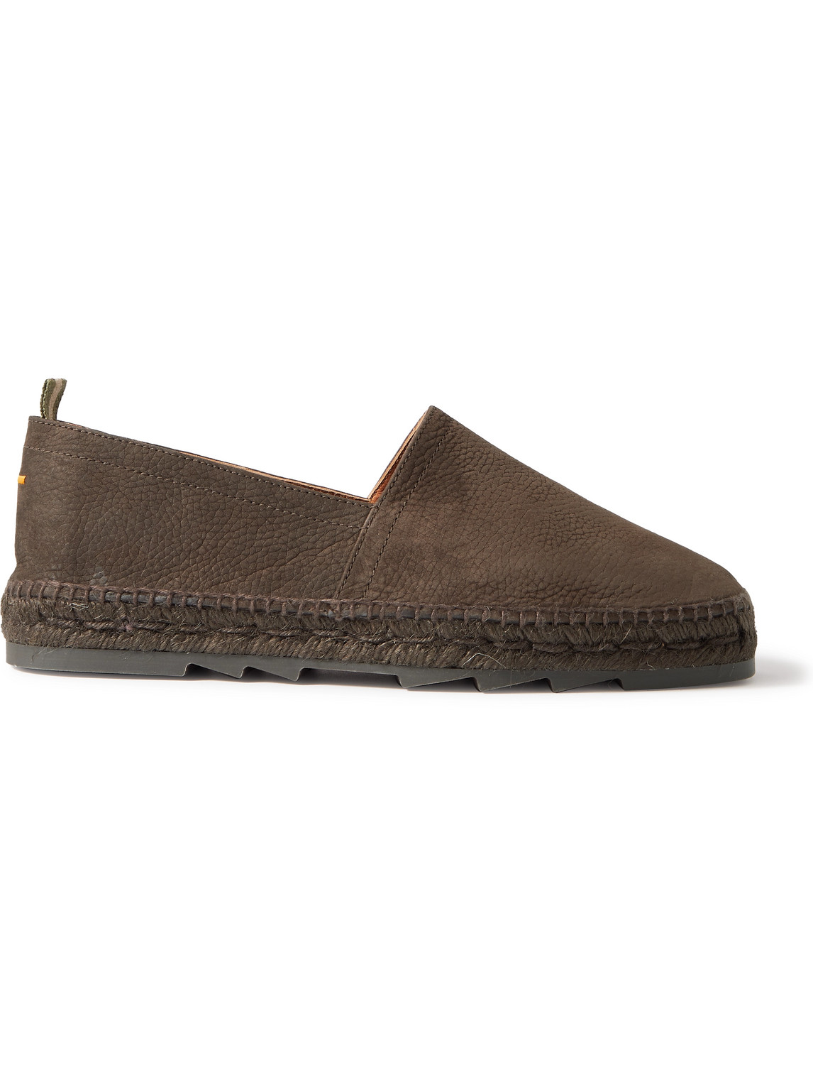 Castaã±er Phil Full-grain Leather Espadrilles In Brown