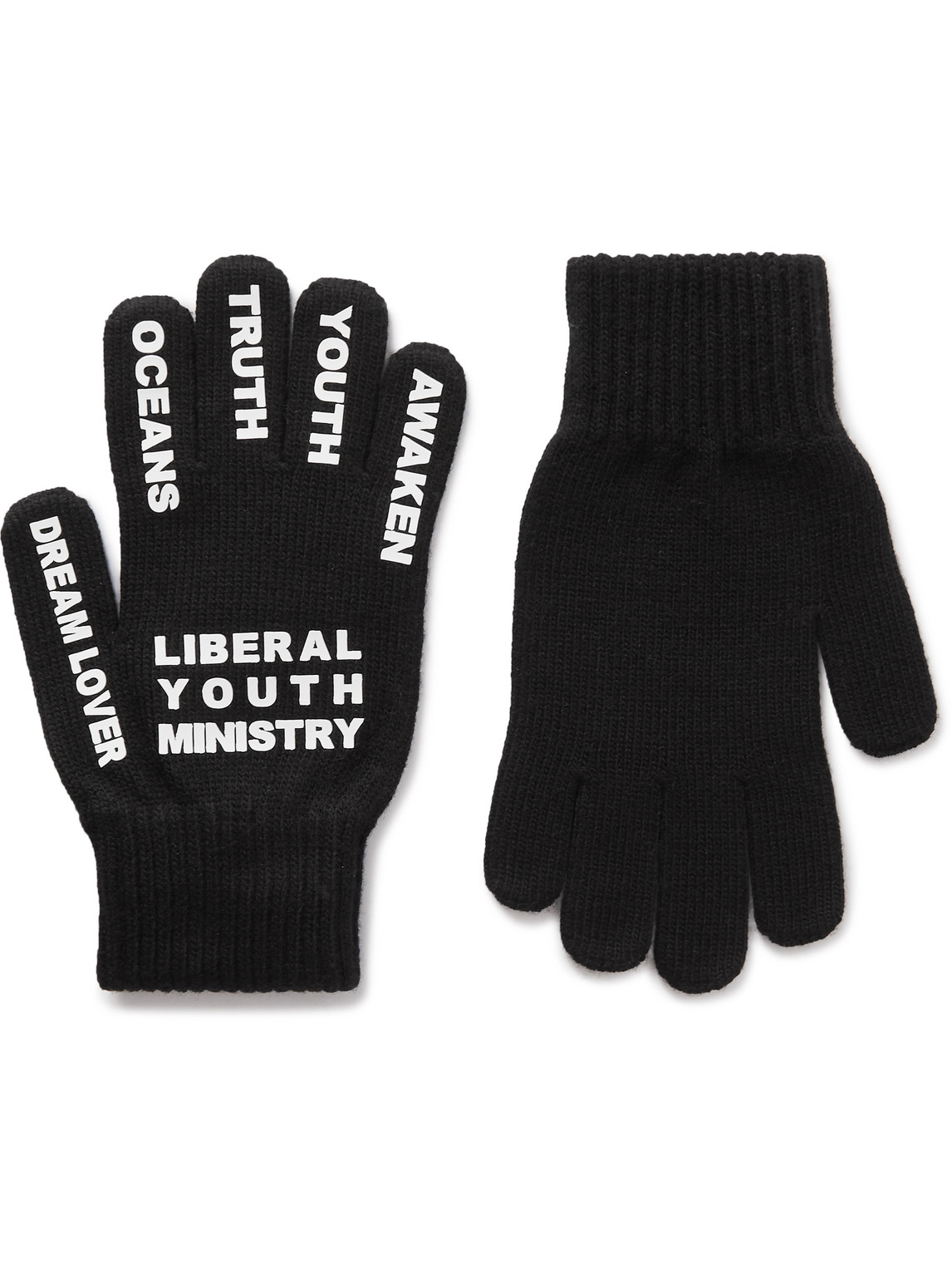 Logo-Appliquéd Stretch-Knit Gloves