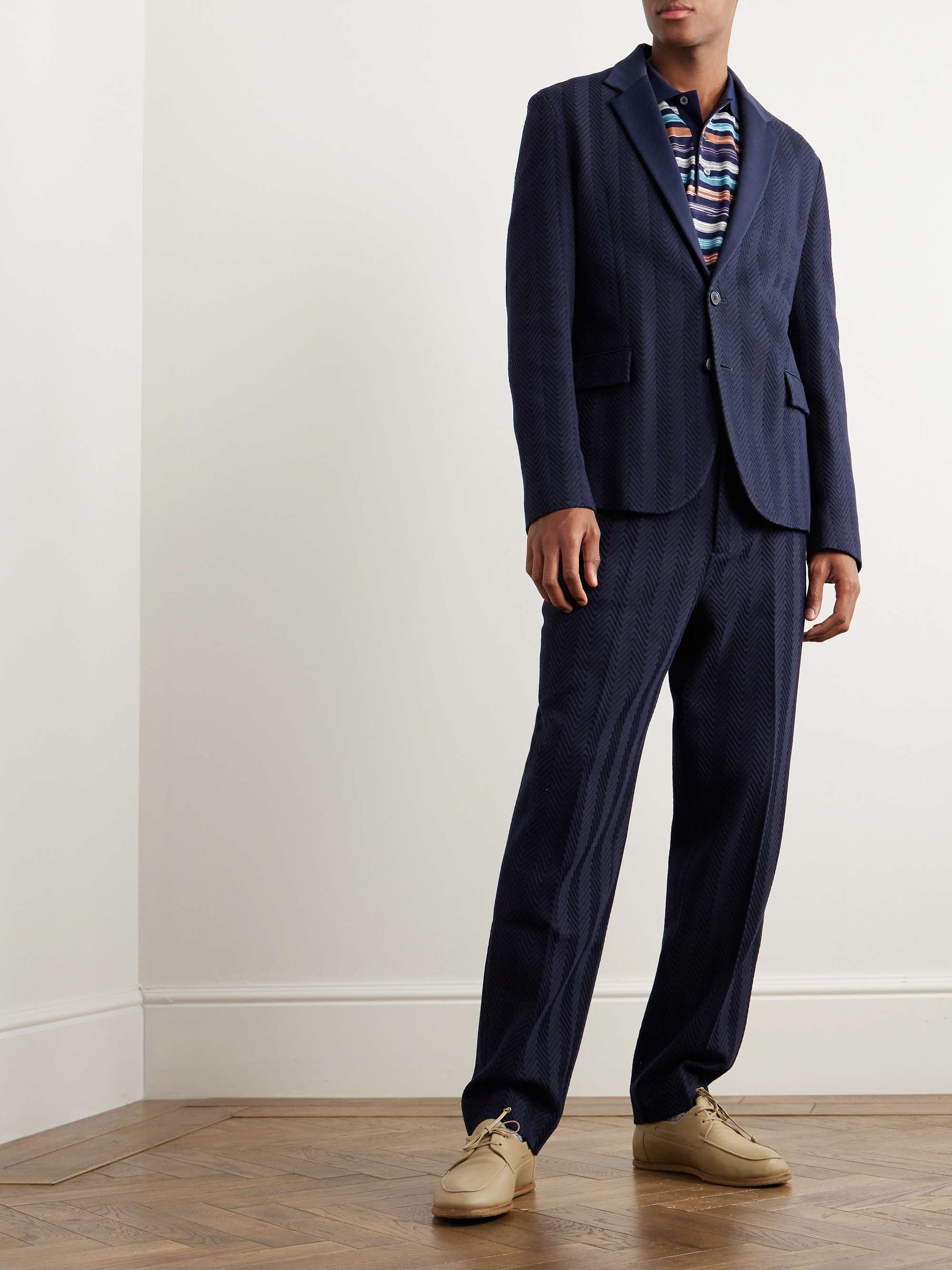 MISSONI Zigzag Cotton-Blend Jacquard Suit Jacket for Men | MR PORTER
