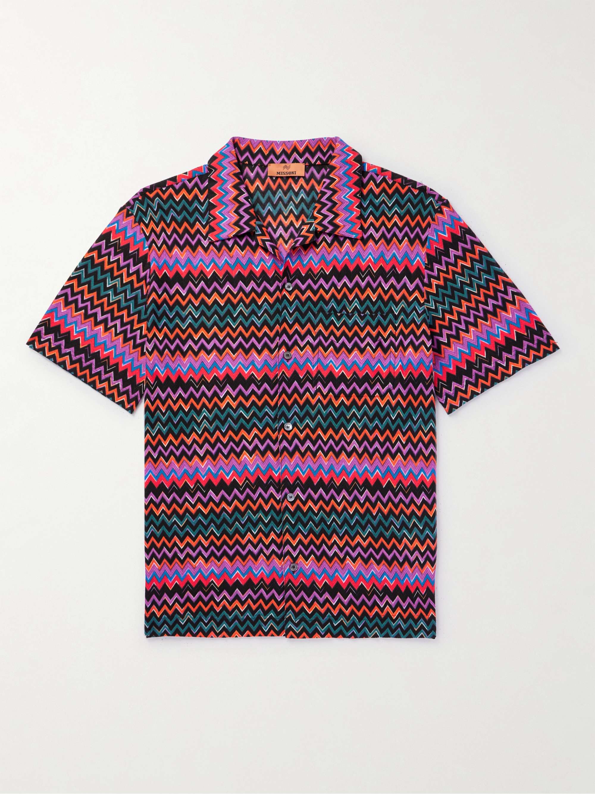 MISSONI Chevron Cotton-Blend Jersey Shirt for Men | MR PORTER