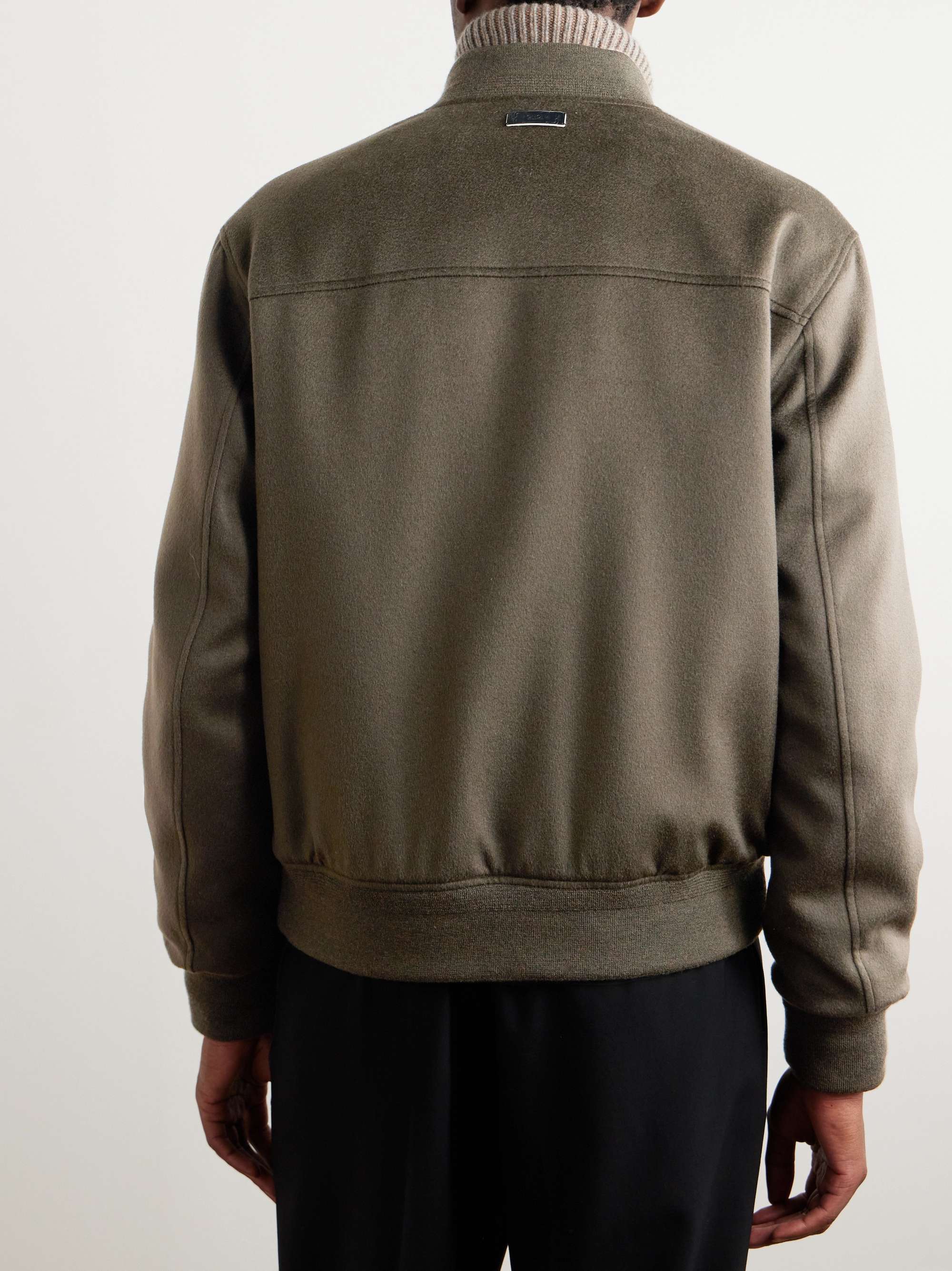 AGNONA Reversible Leather-Trimmed Cashmere Bomber Jacket for Men | MR ...