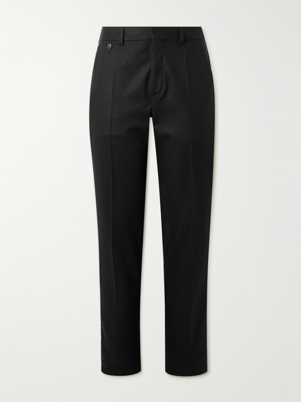 AGNONA SLIM-FIT WOOL AND CASHMERE-BLEND FLANNEL TROUSERS