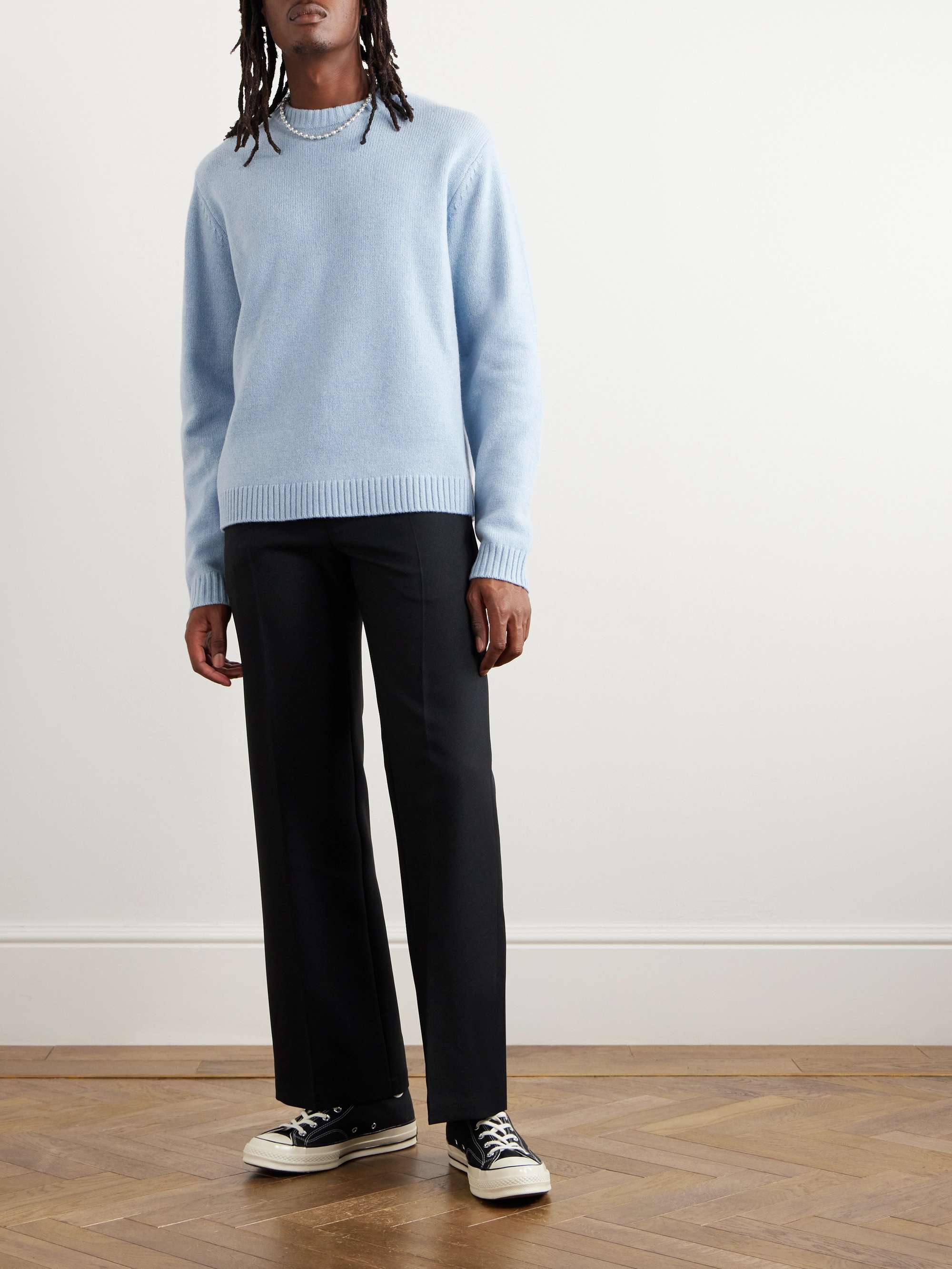 STOCKHOLM SURFBOARD CLUB Logo-Jacquard Merino Wool Sweater for Men 
