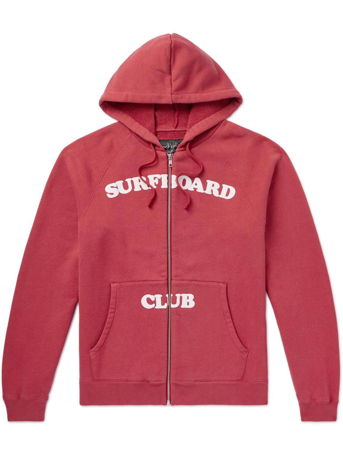 STOCKHOLM SURFBOARD CLUB JAJA LOGO-PRINT ORGANIC COTTON-JERSEY ZIP-UP HOODIE