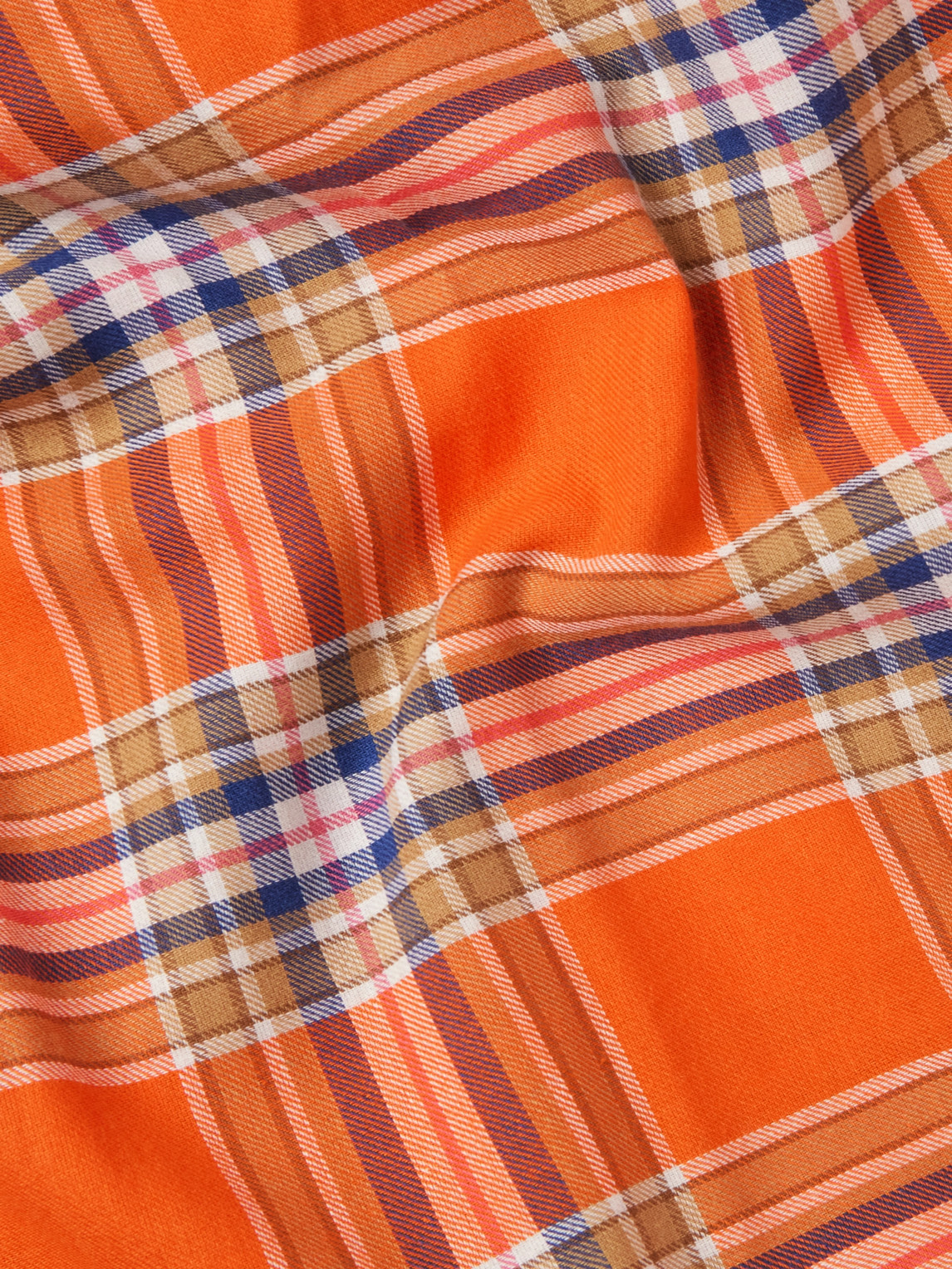  Collina Strada - Convention Checked Cotton-flannel Shirt - Men - Orange - S 