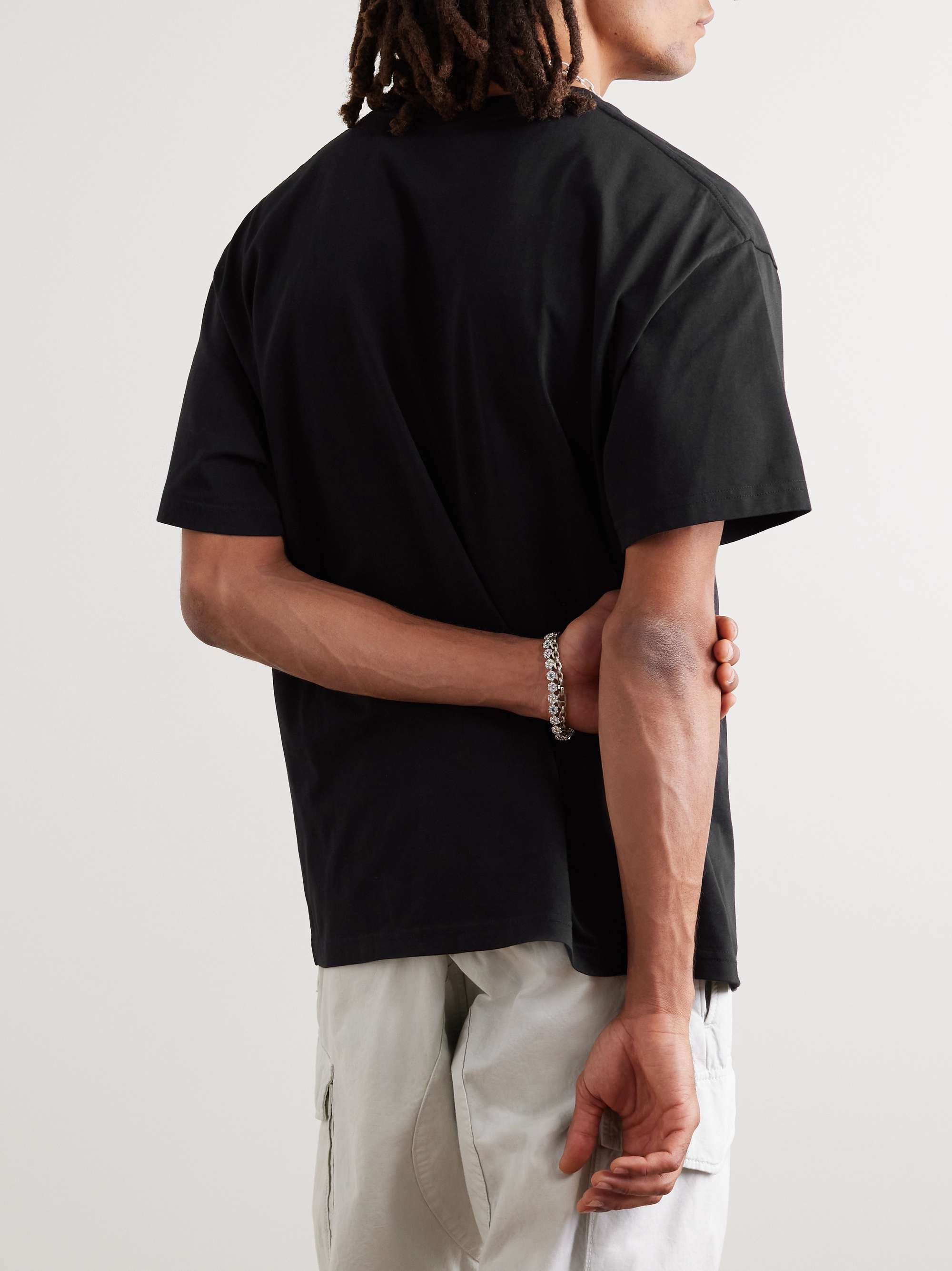 BRAIN DEAD Equiptment Mind Hand Printed Cotton-Jersey T-Shirt