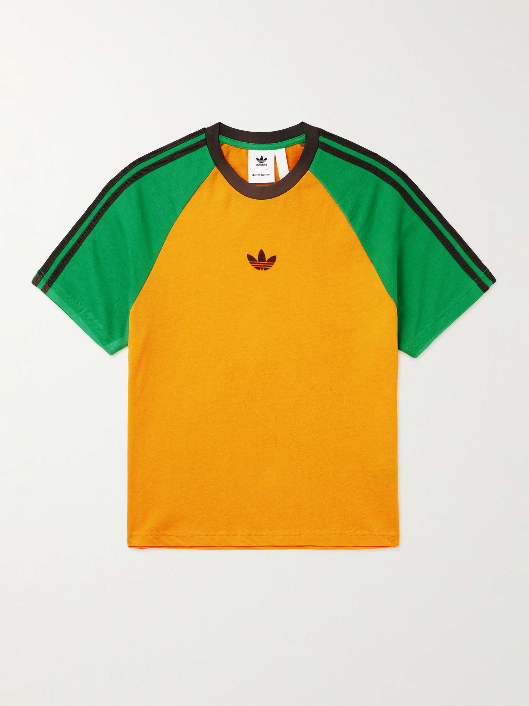 ADIDAS ORIGINALS + Wales Bonner Logo-Print Striped Cotton T-Shirt for Men |  MR PORTER