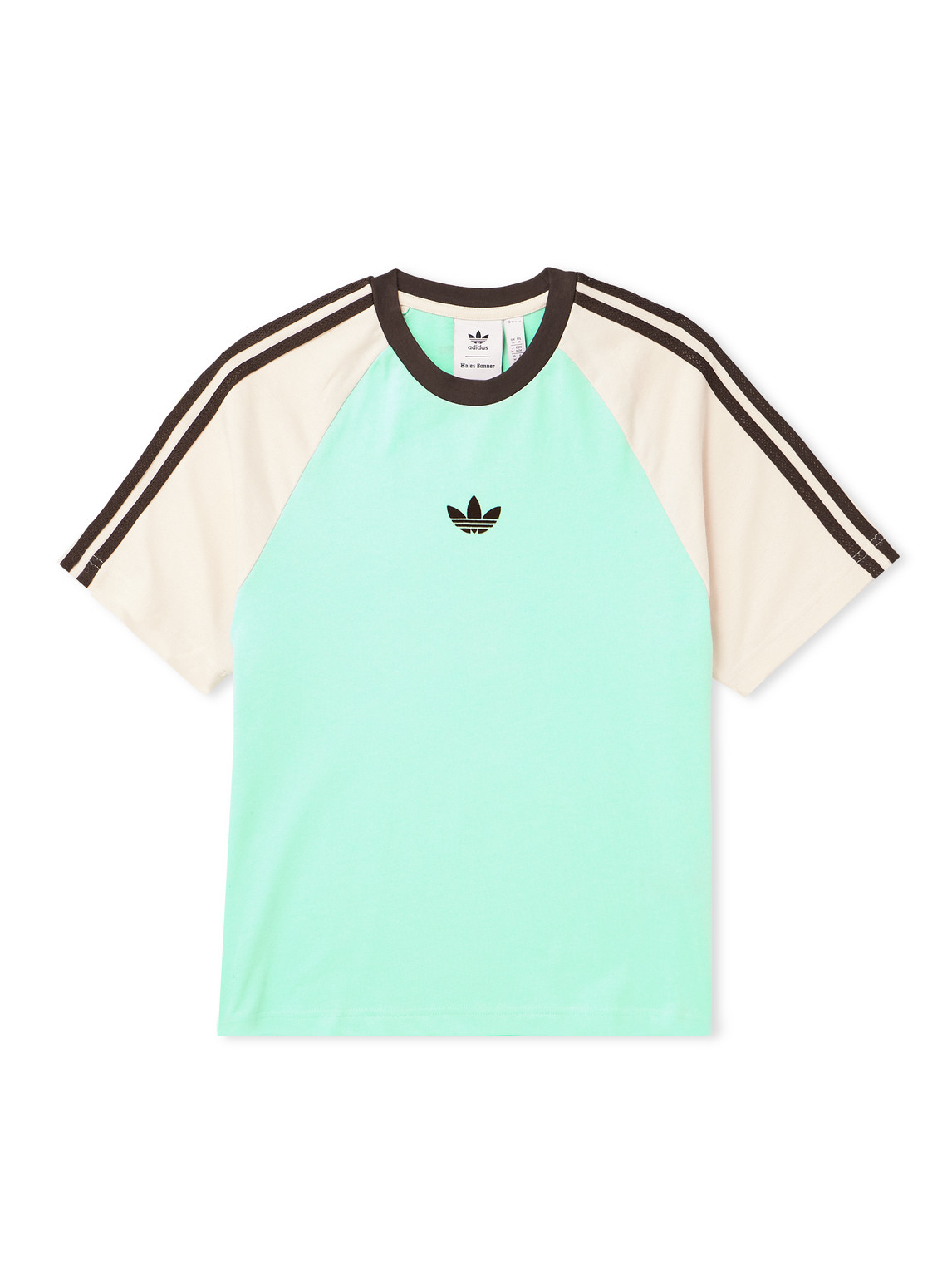 Adidas Consortium Wales Bonner Logo-embroidered Striped Cotton-jersey T-shirt In Green