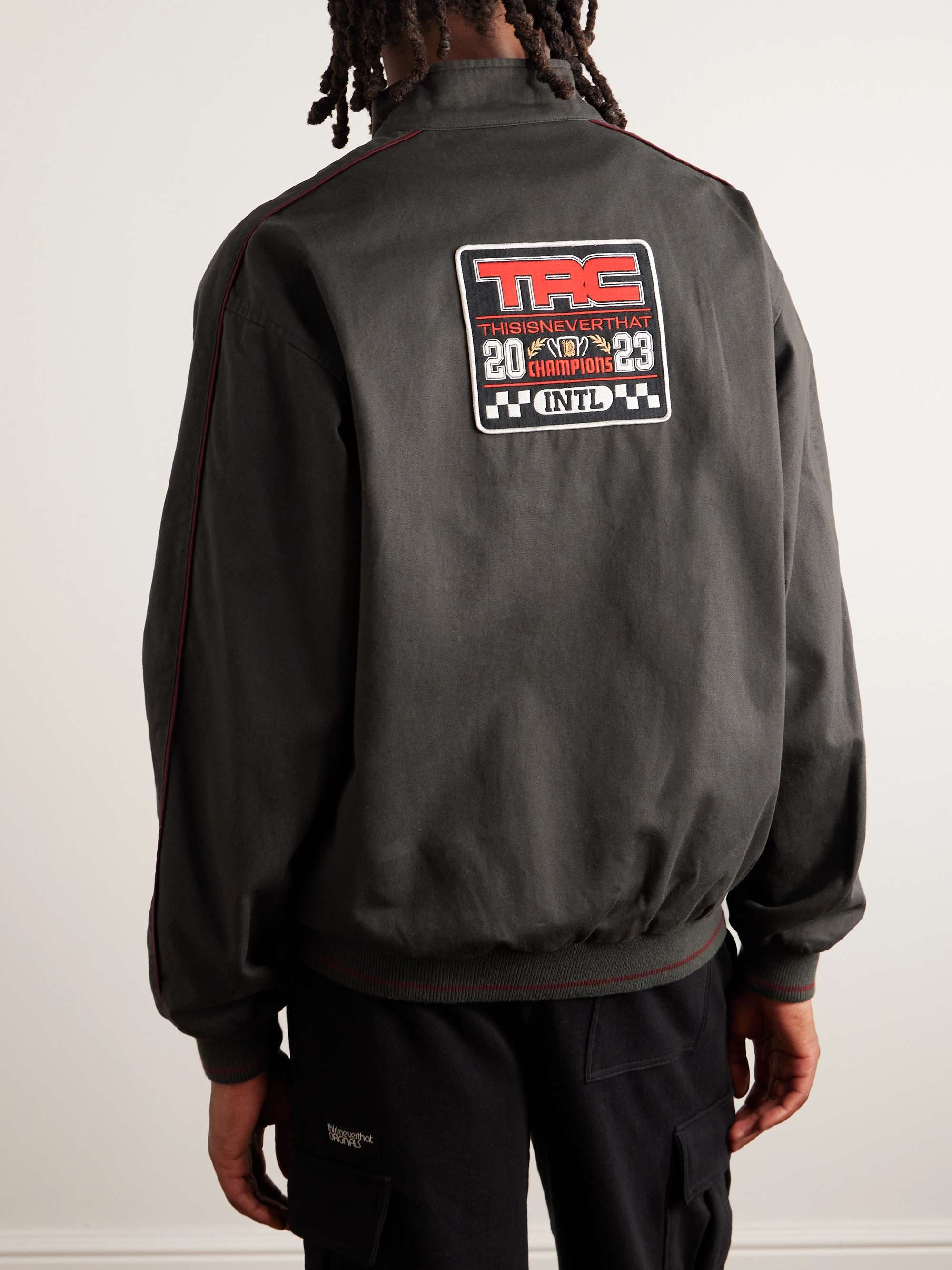 TRC Appliquéd Cotton-Twill Jacket