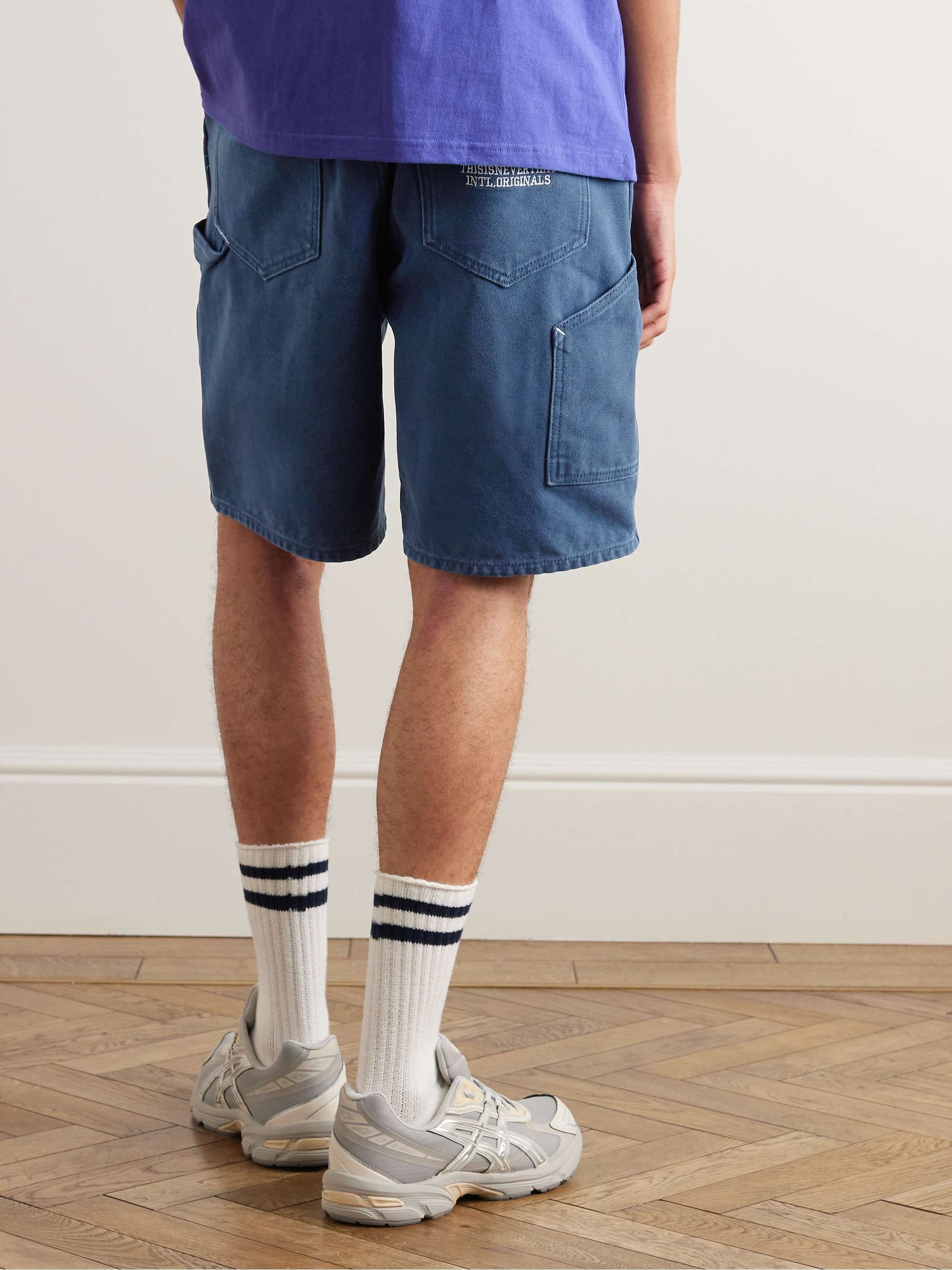 Carpenter Straight-Leg Cotton-Blend Canvas Shorts