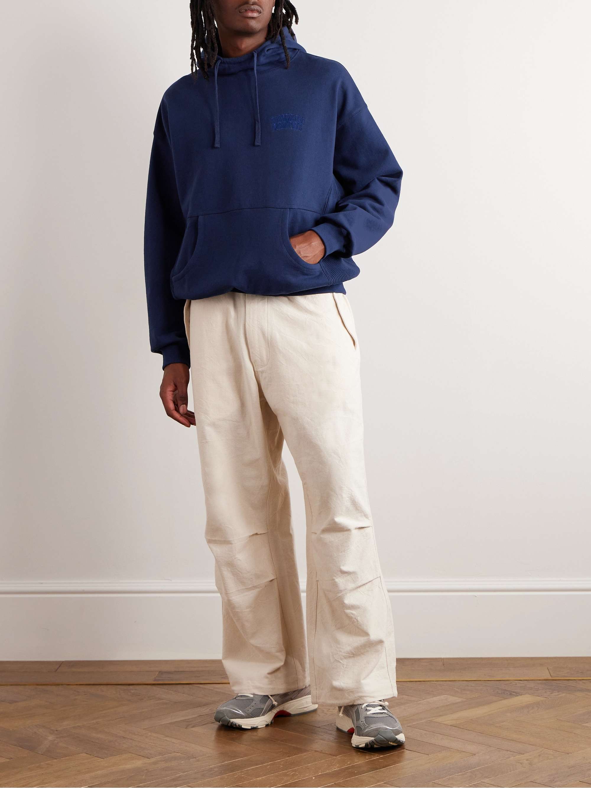 THISISNEVERTHAT LogoEmbroidered CottonJersey Hoodie for Men MR PORTER