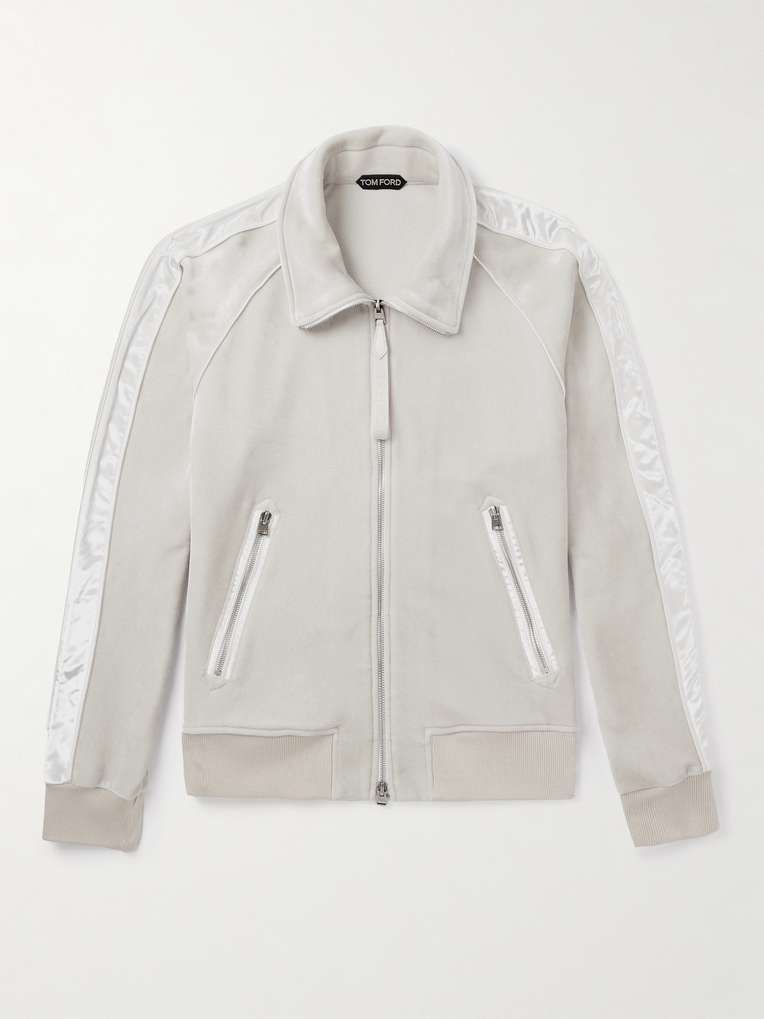 Tom Ford — Satin-Trimmed Velvet Track Jacket