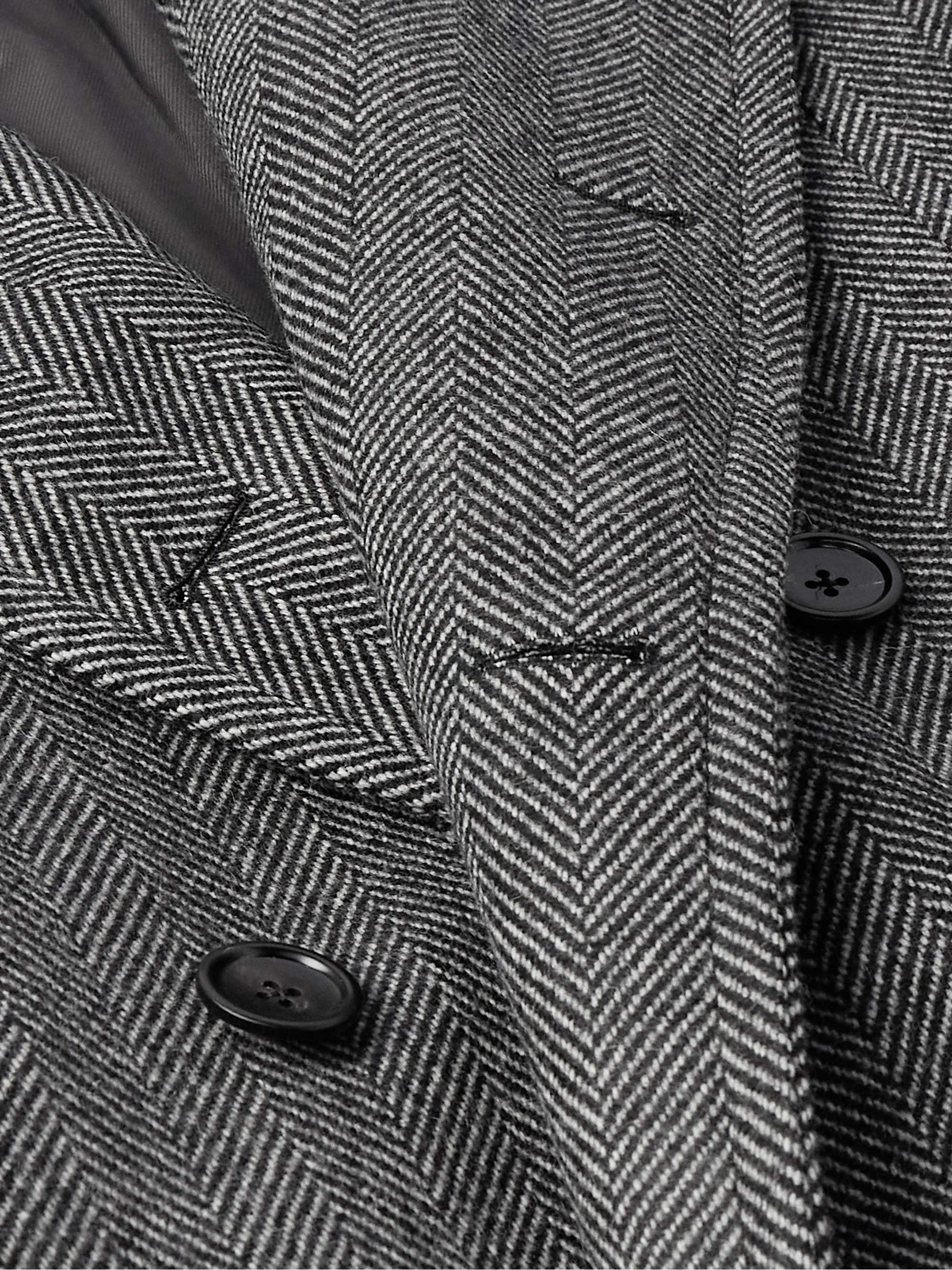 TOM FORD Double-Breasted Herringbone Virgin Wool Coat for Men | MR PORTER