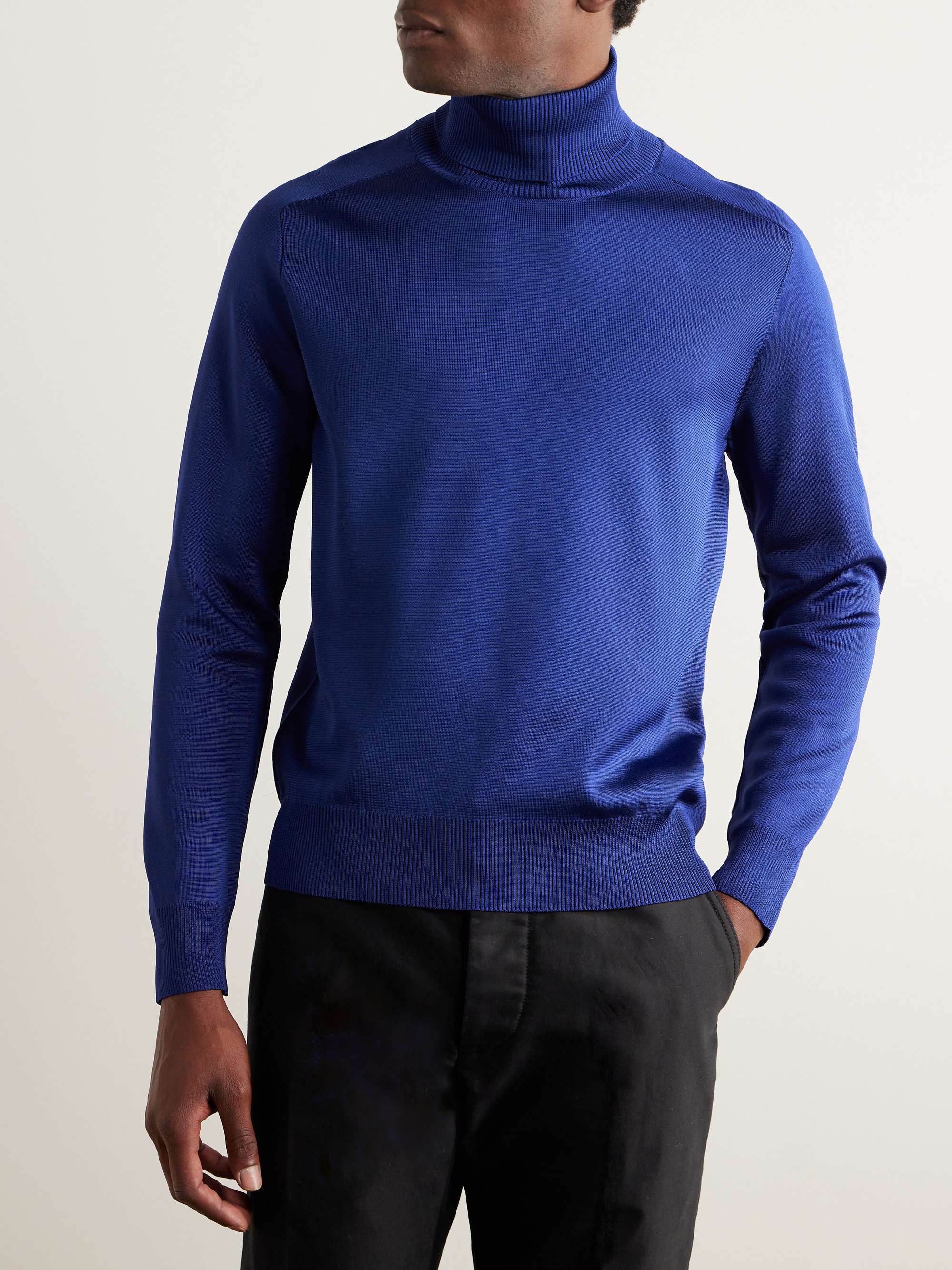 TOM FORD Slim-Fit Silk-Blend Rollneck Sweater for Men | MR PORTER