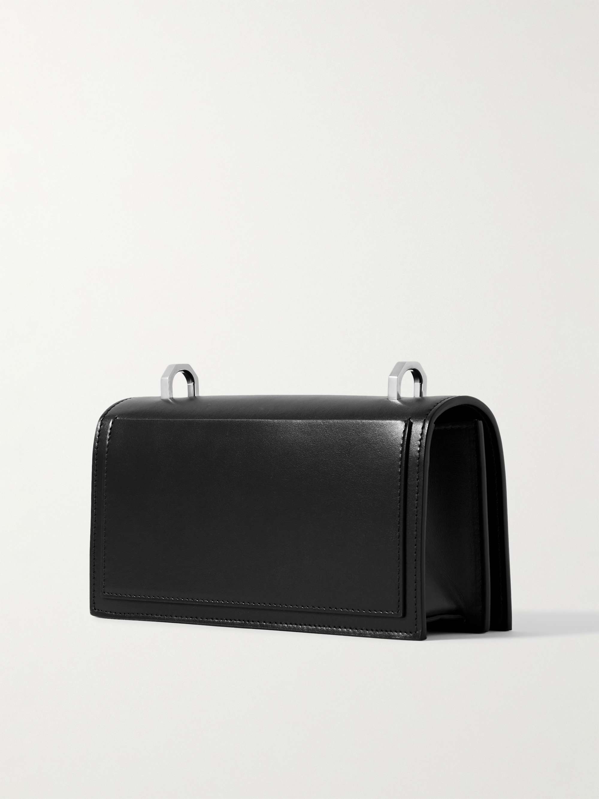 ALEXANDER MCQUEEN The Knuckle Embellished Leather Messenger Bag
