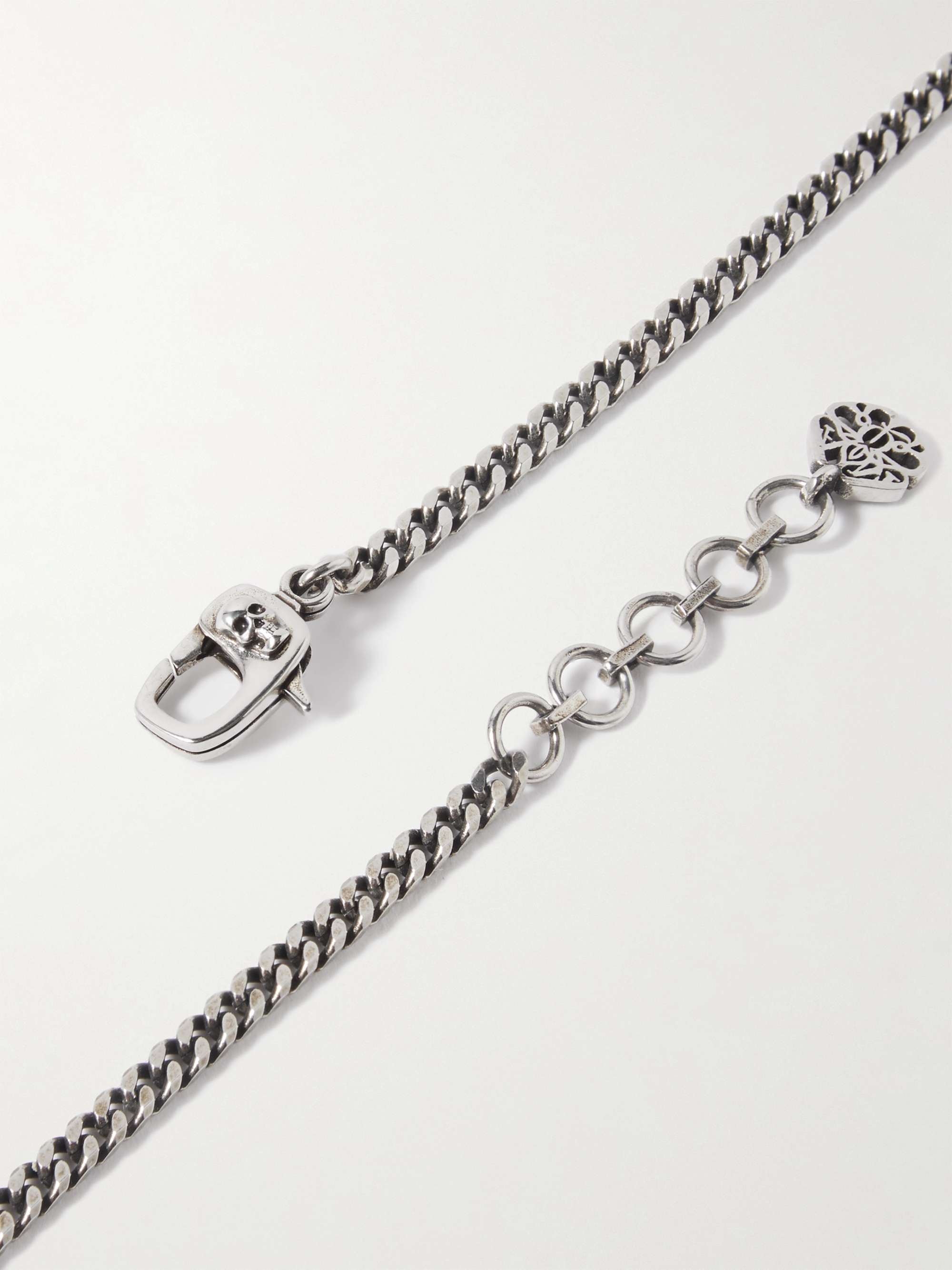 ALEXANDER MCQUEEN Skull Knuckle Silver-Tone Necklace