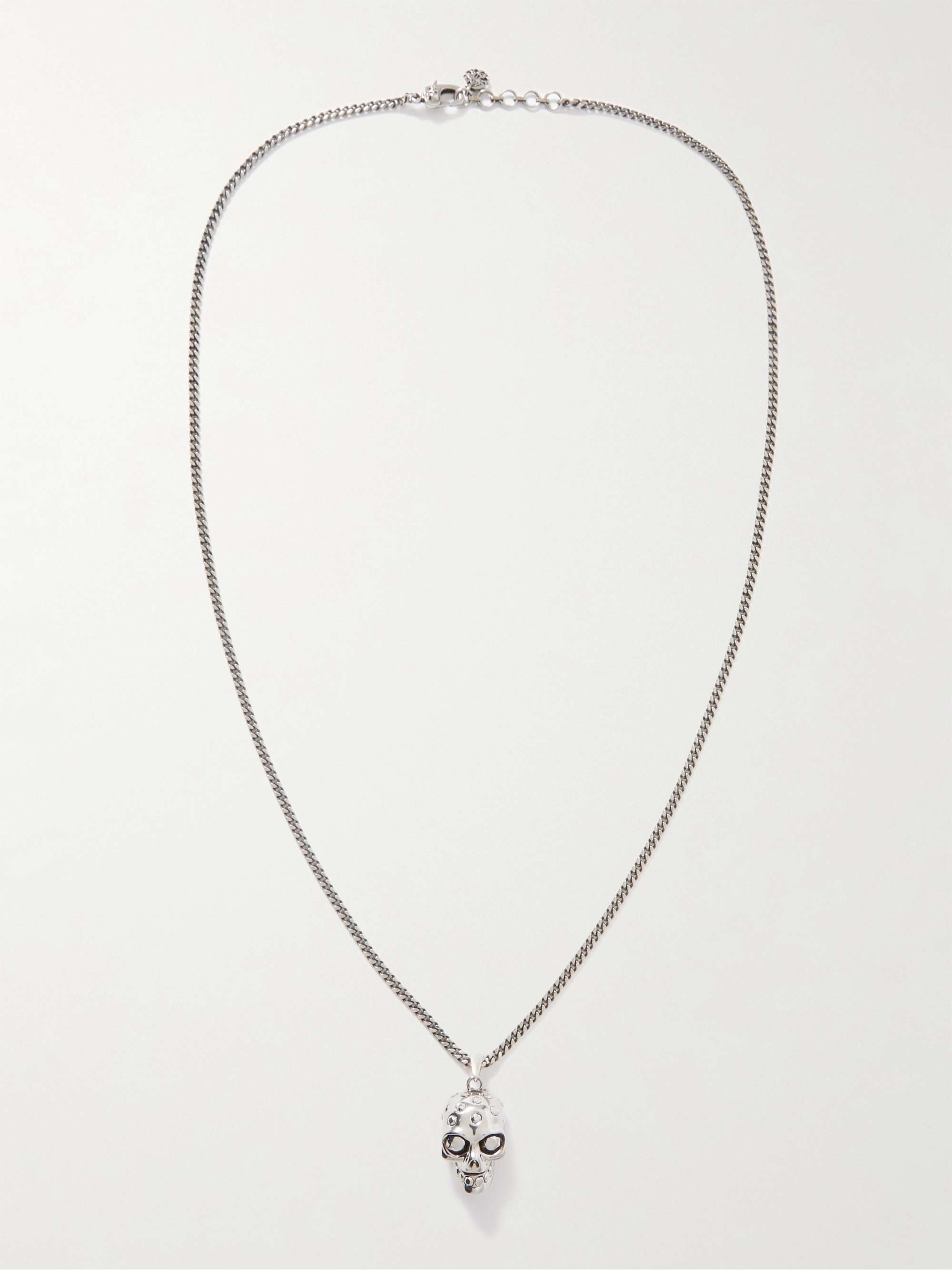 ALEXANDER MCQUEEN Skull Knuckle Silver-Tone Necklace