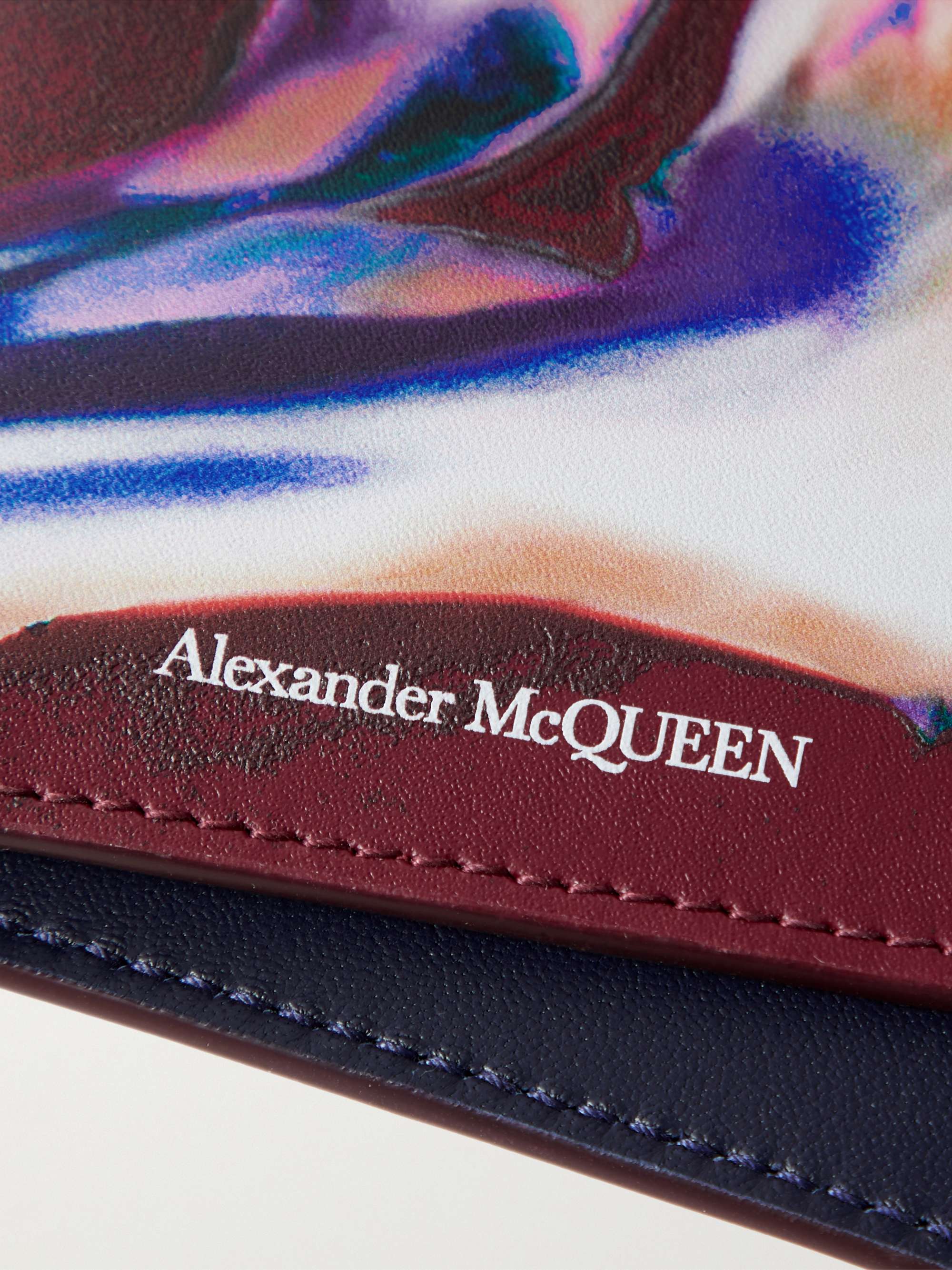ALEXANDER MCQUEEN Printed Leather Billfold Wallet