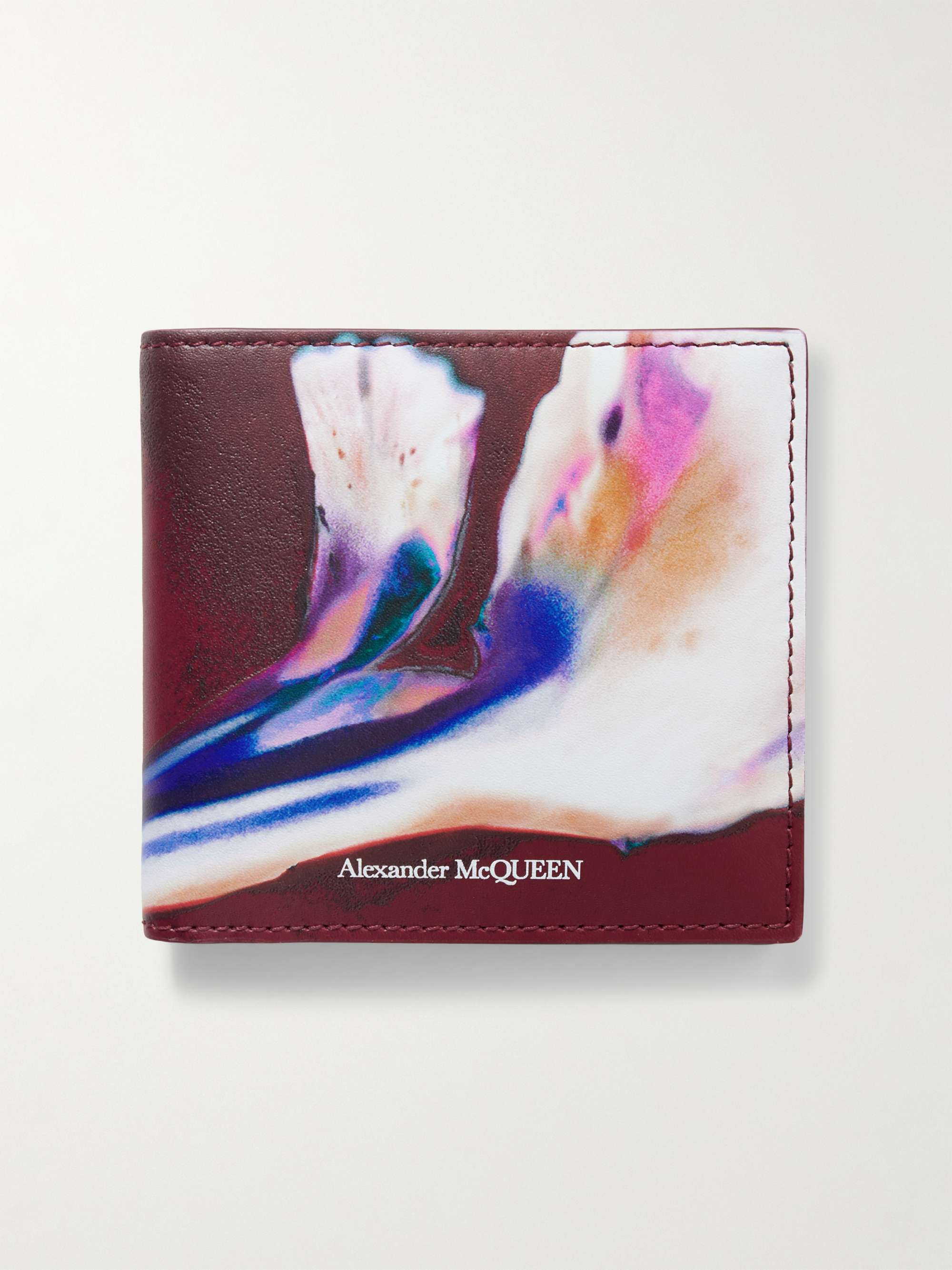ALEXANDER MCQUEEN Printed Leather Billfold Wallet