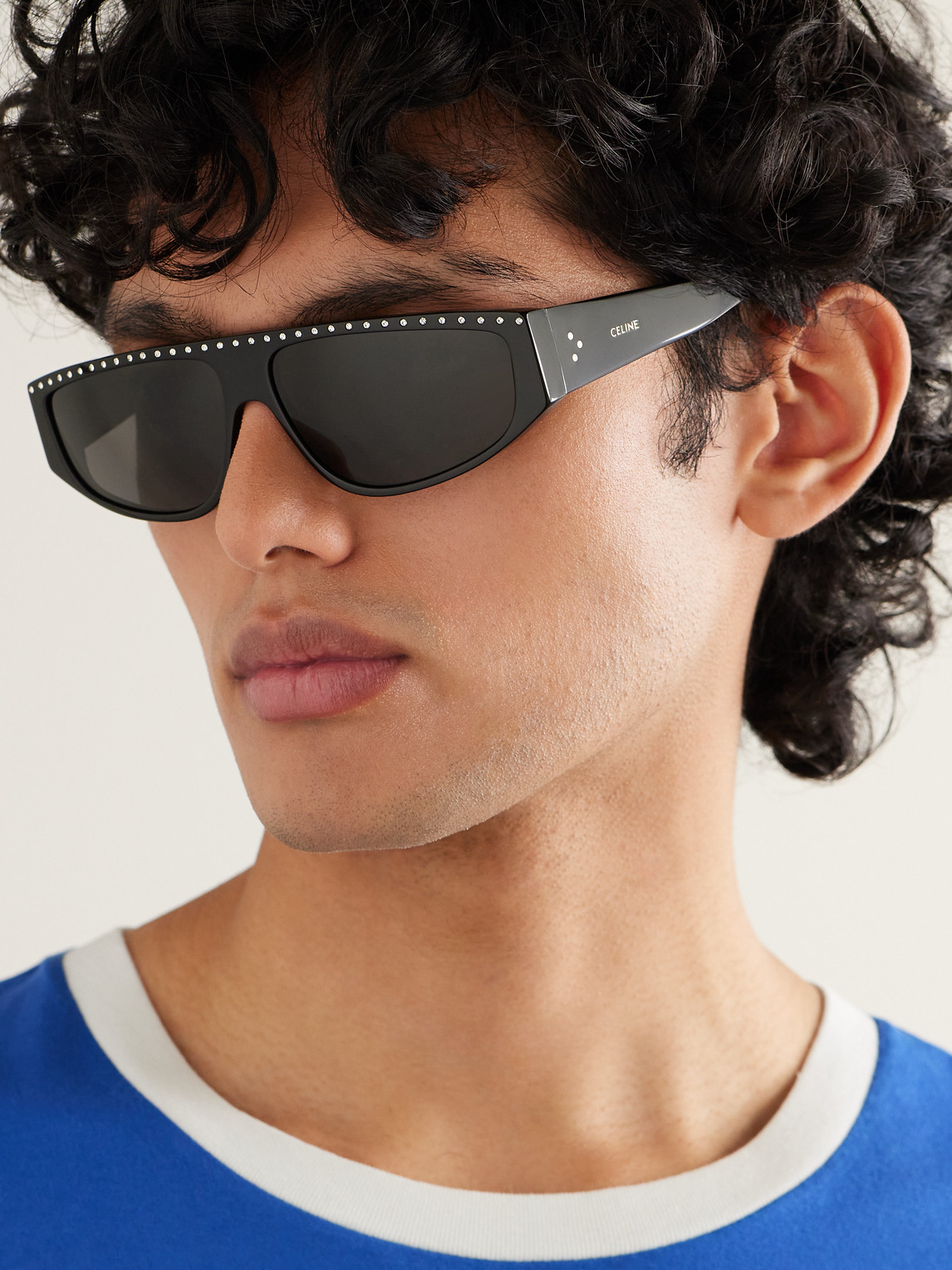 Alan 2 Crystal-Embellished D-Frame Acetate Sunglasses — 2