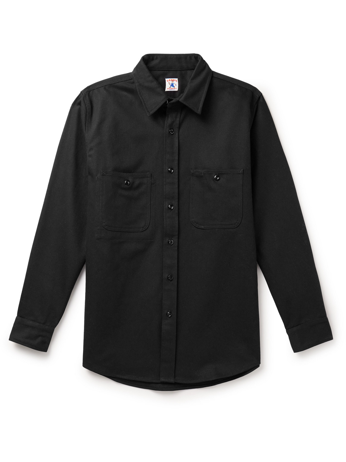 Randy's Garments Cotton-twill Shirt In Black