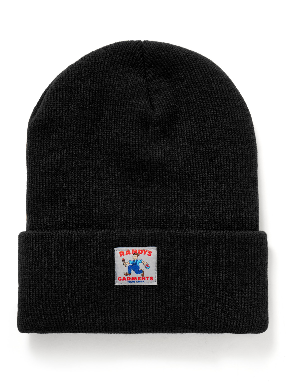 Logo-Appliqued Ribbed-Knit Beanie