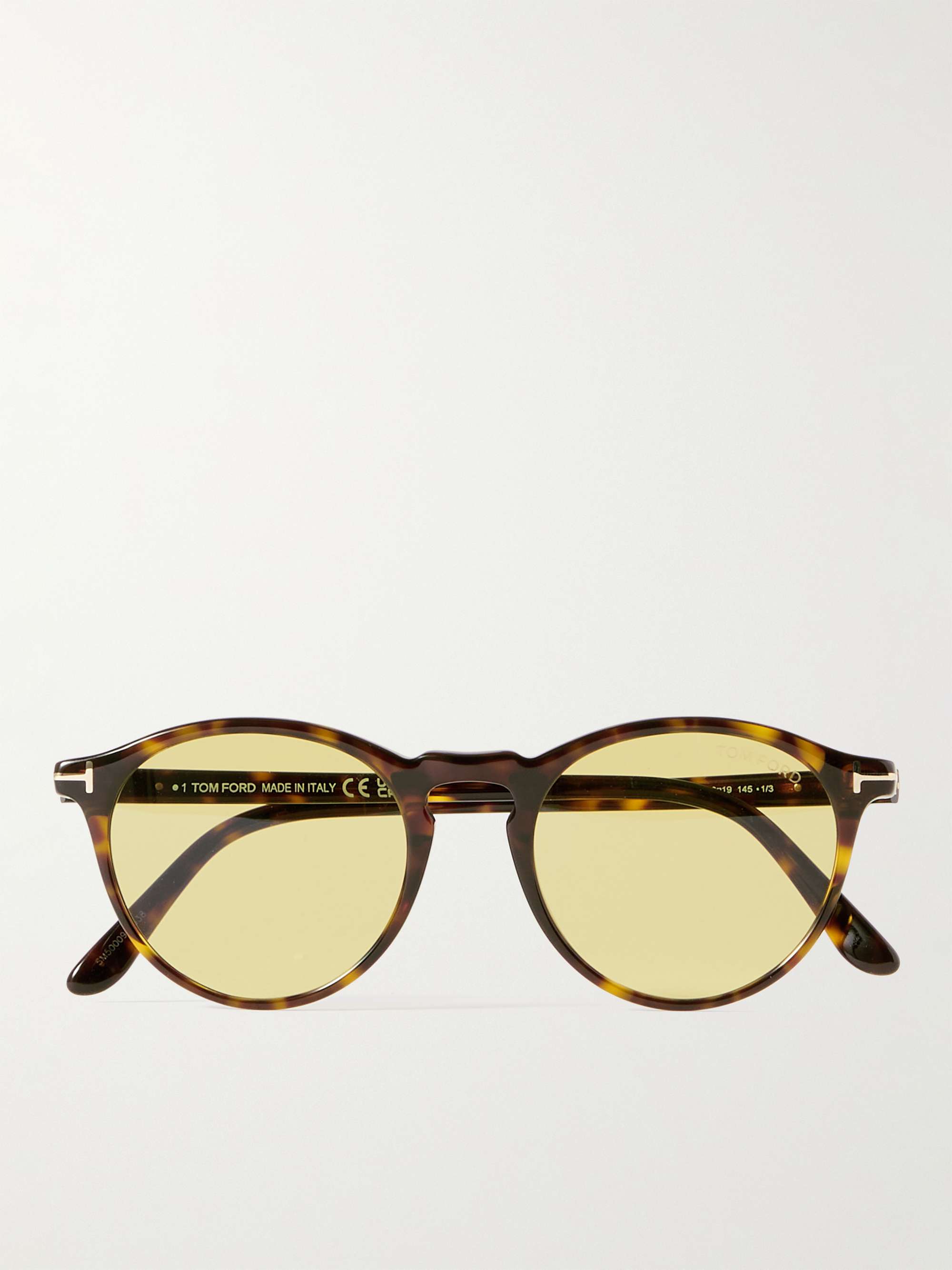 TOM FORD EYEWEAR Aurele ラウンドフレーム トータスシェルアセテート