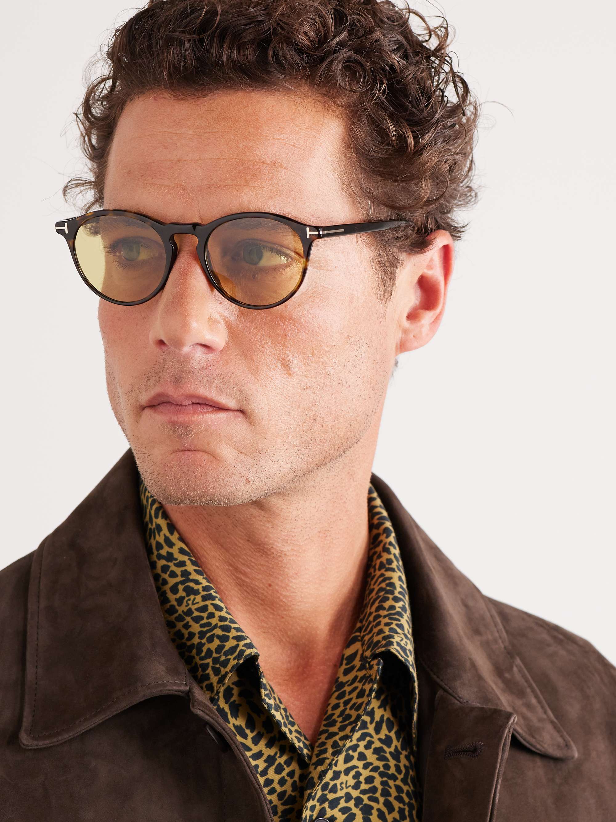 TOM FORD Aurele Round-Frame Tortoiseshell Acetate Sunglasses | MR PORTER