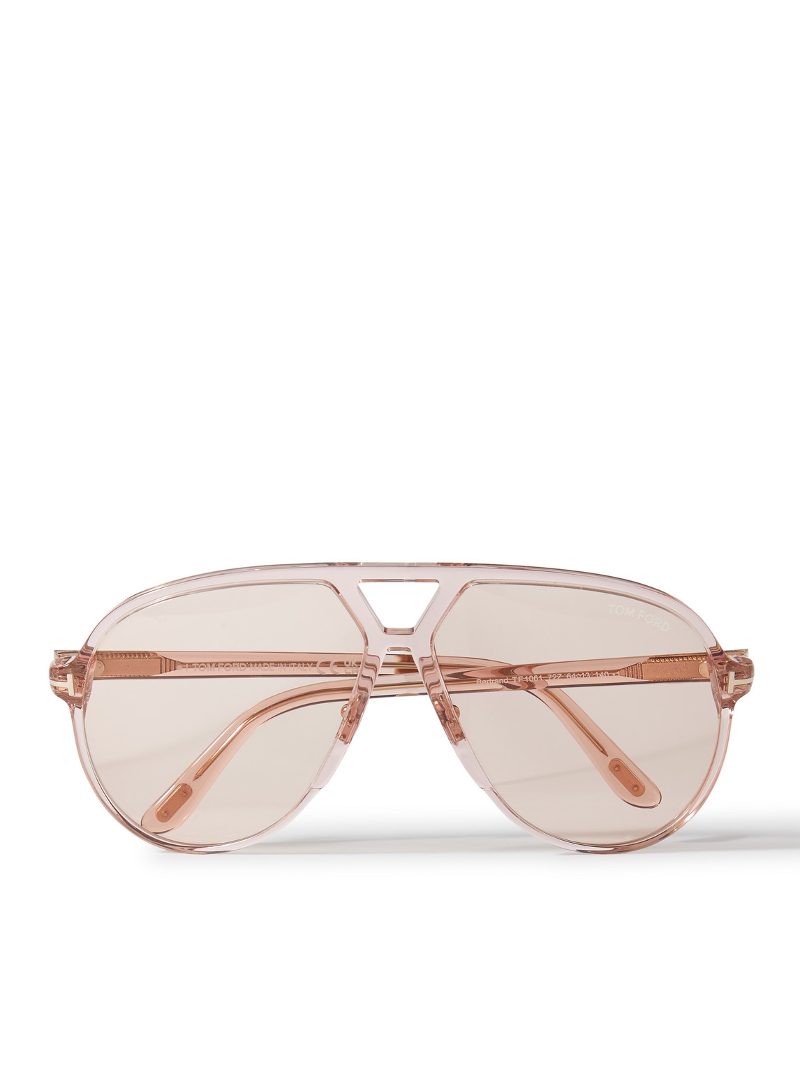 TOM FORD BERTRAND AVIATOR-STYLE ACETATE SUNGLASSES