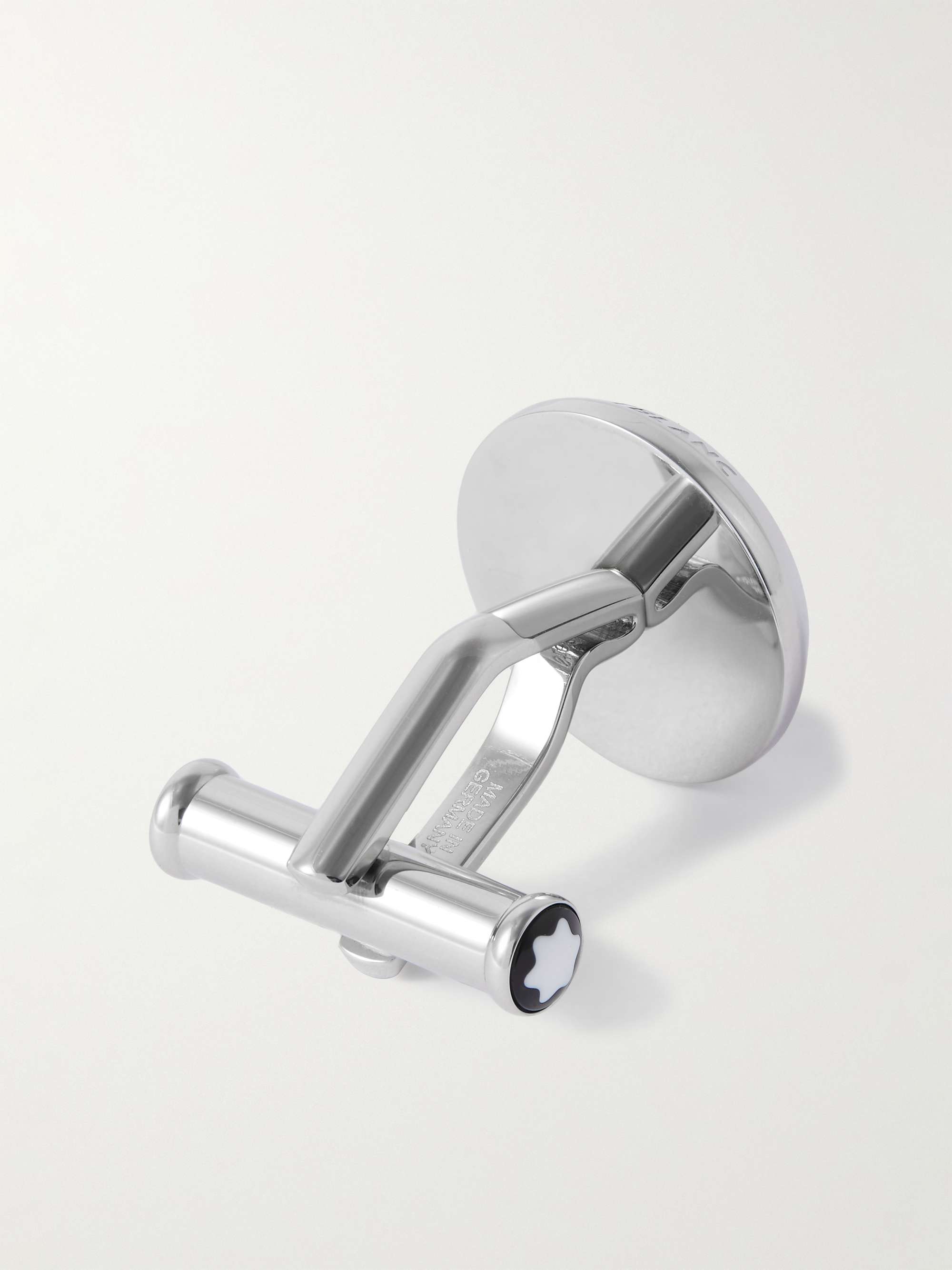 MONTBLANC Meisterstück Stainless Steel and Onyx Cufflinks
